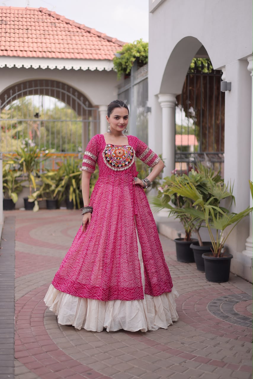 KA 1266 Bandhani Lehenga Choli - view 2
