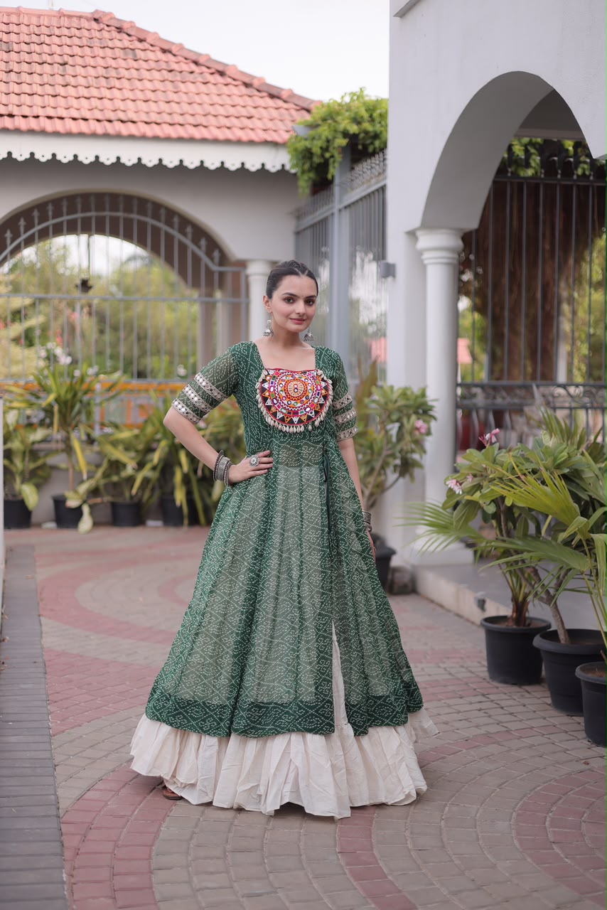 KA 1266 Bandhani Lehenga Choli - view 3