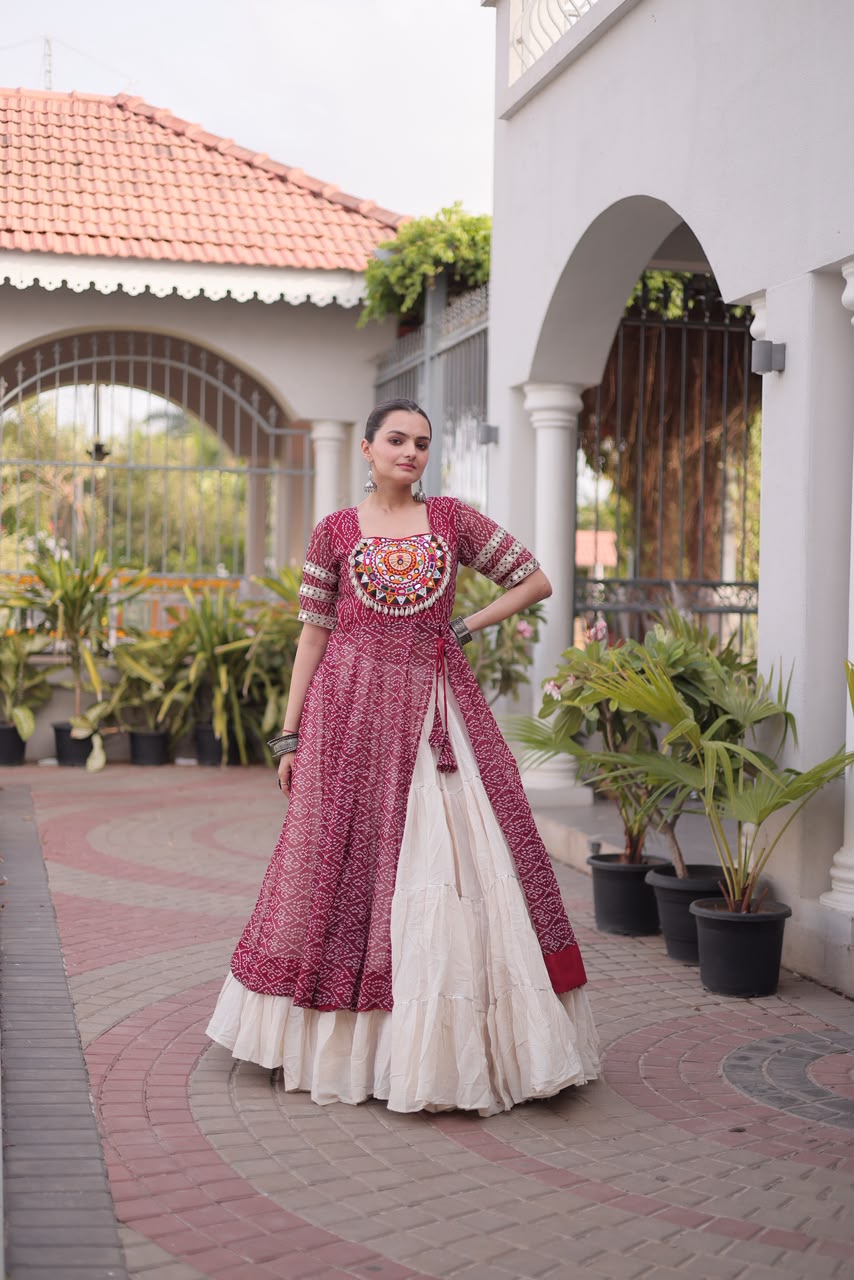 KA 1266 Bandhani Lehenga Choli - view 4