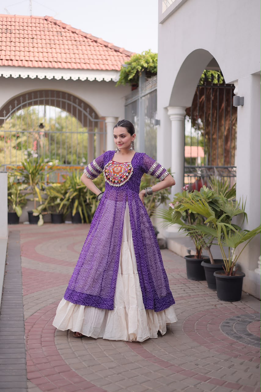 KA 1266 Bandhani Lehenga Choli - view 5