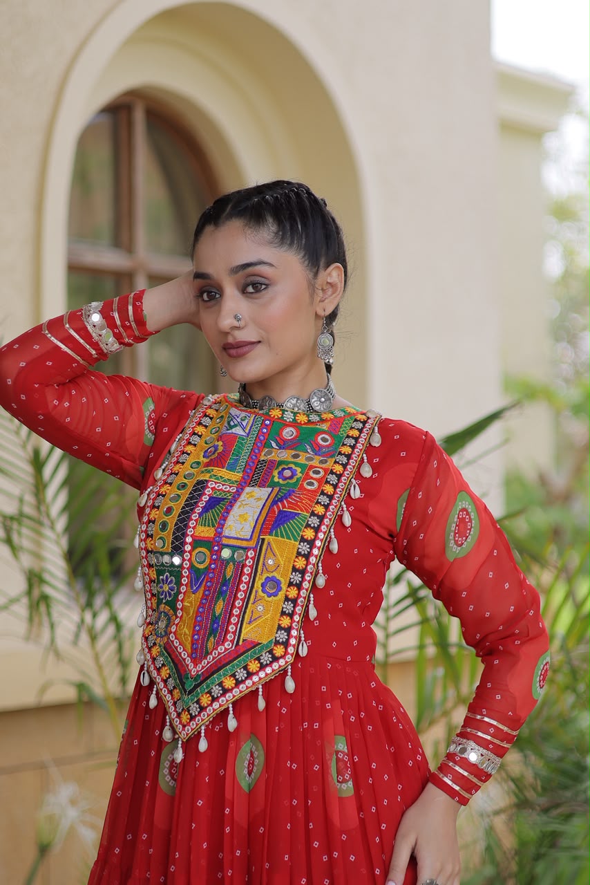 KA 1267 Bandhani Gown