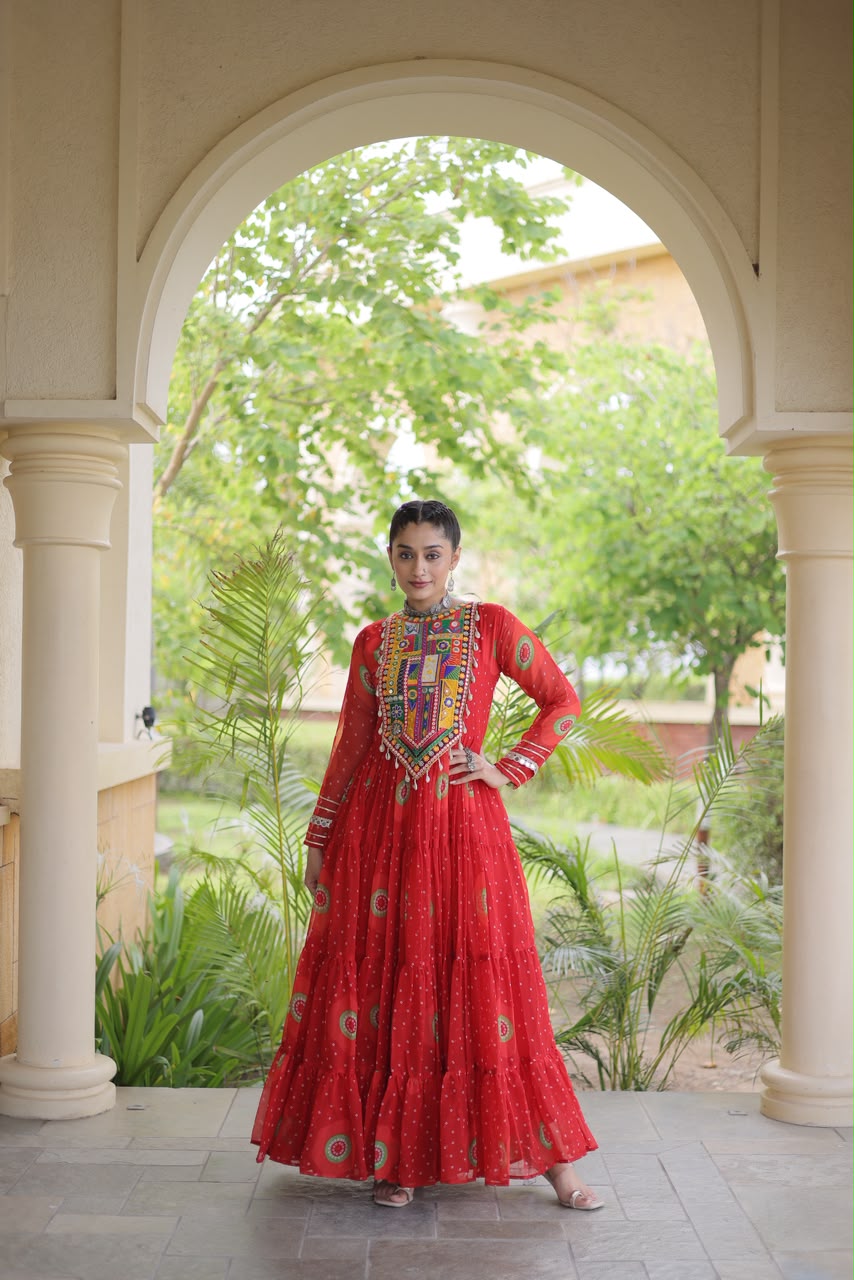 KA 1267 Bandhani Gown - view 2