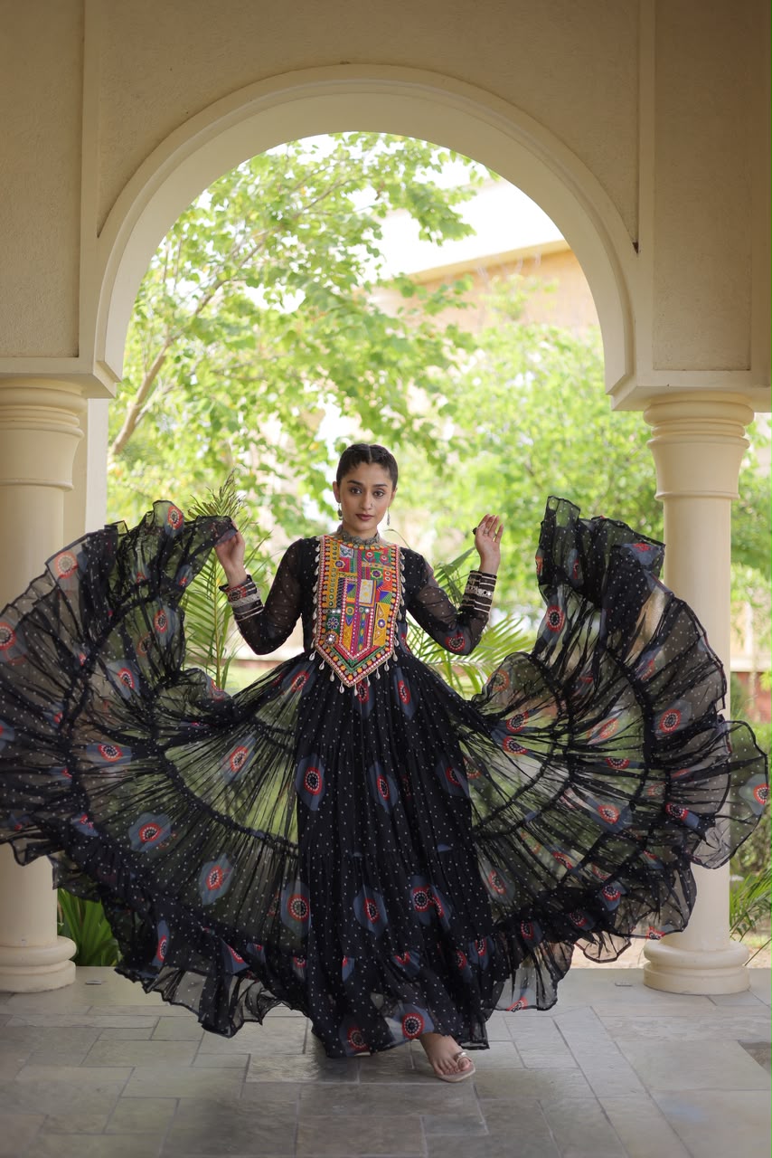 KA 1267 Bandhani Gown - view 3