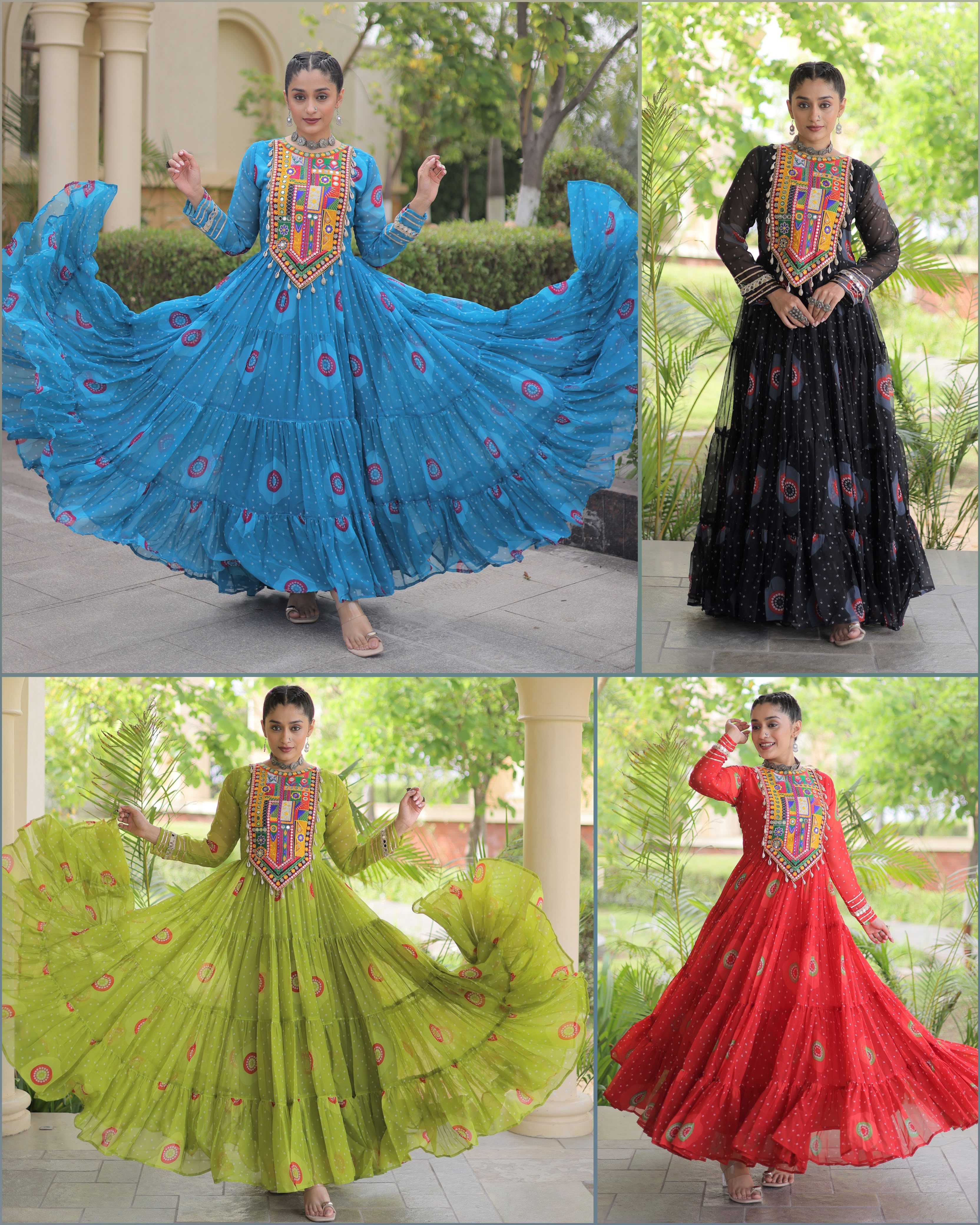 KA 1267 Bandhani Gown - view 6