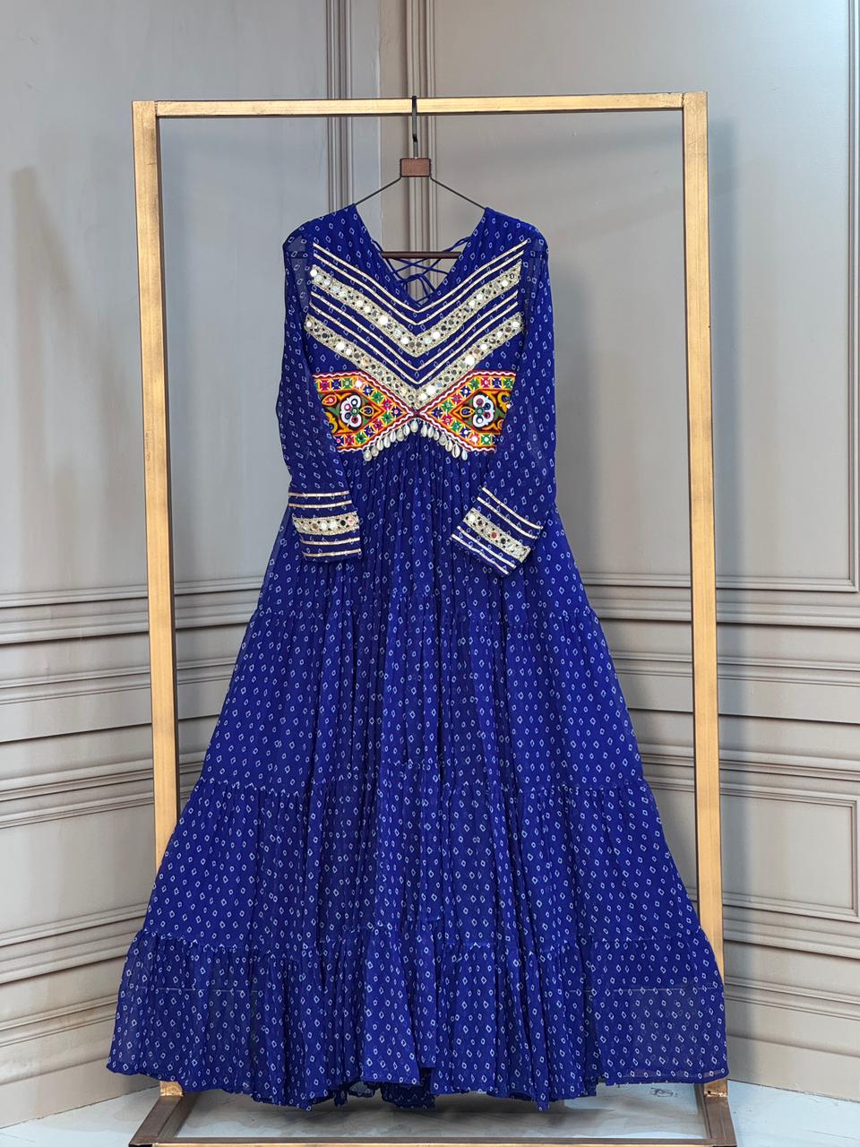 KA 1271 Bandhani Gown