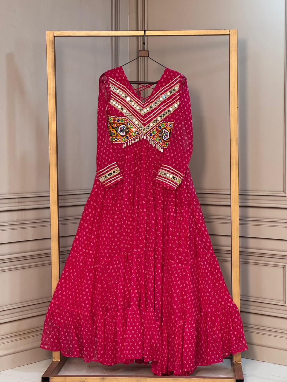 KA 1271 Bandhani Gown - view 3