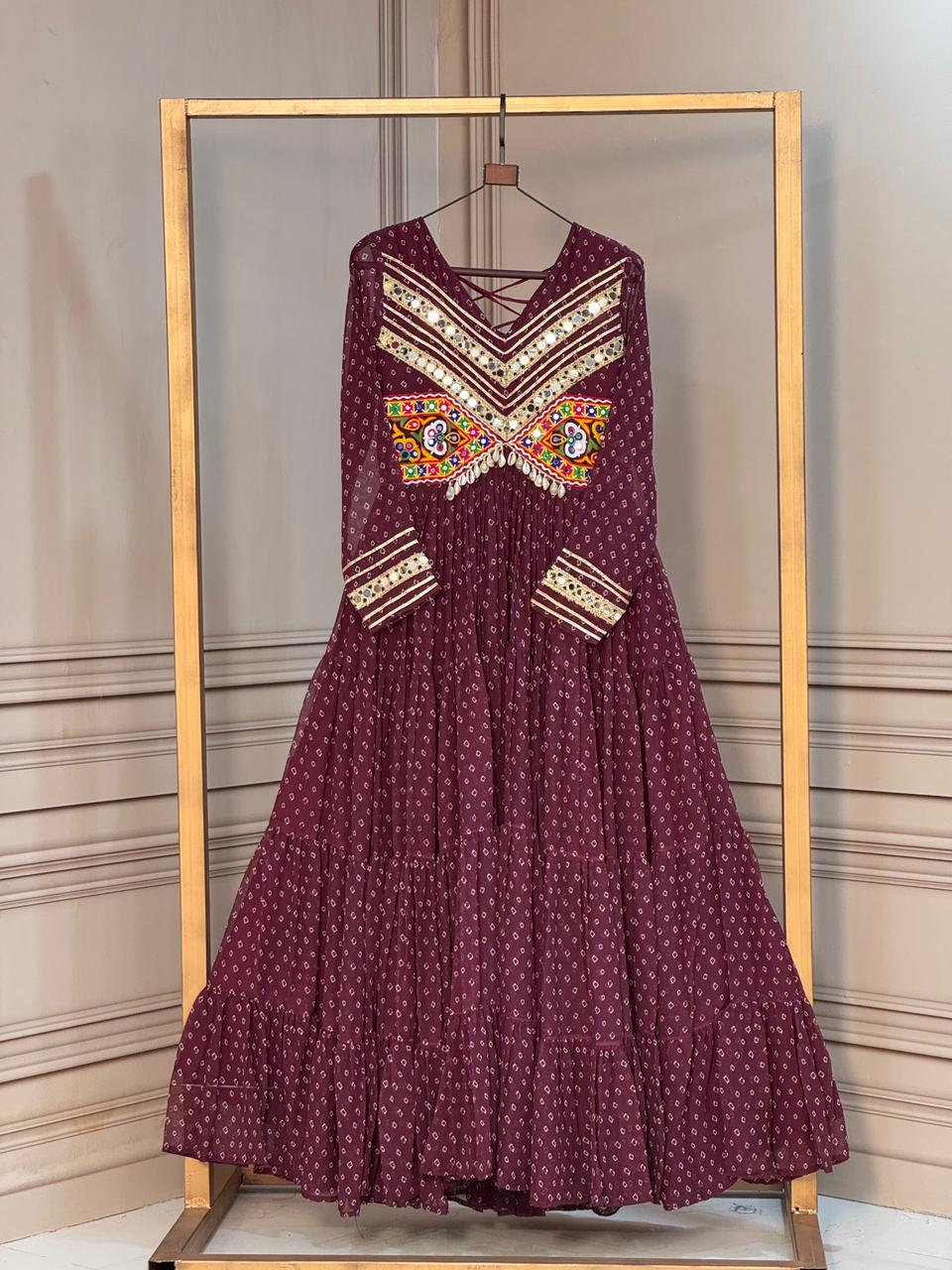 KA 1271 Bandhani Gown - view 4