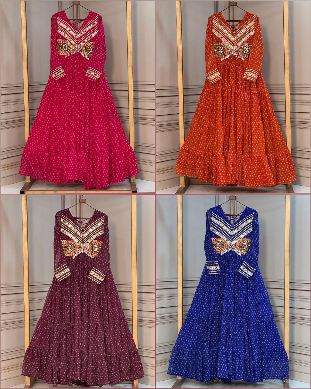 KA 1271 Bandhani Gown - view 5