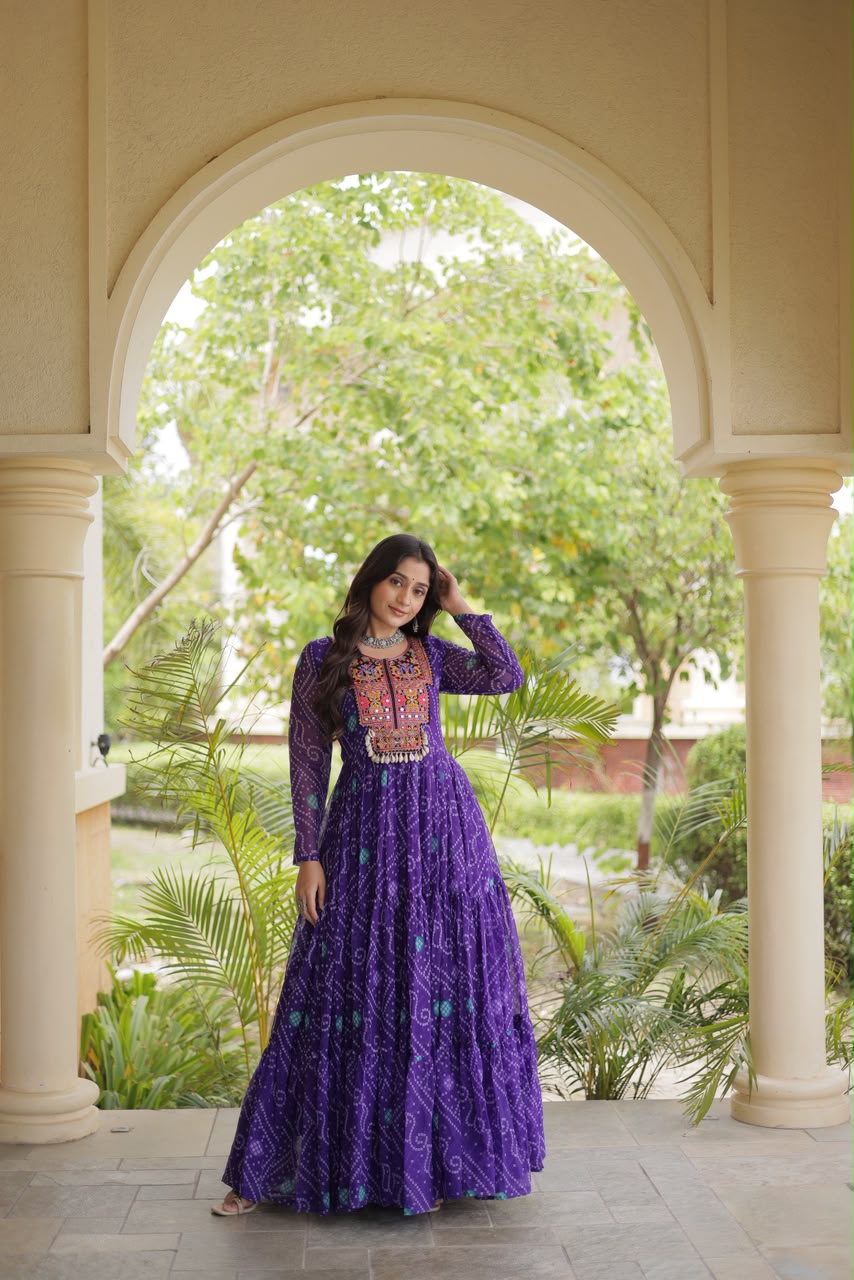 KA 1276 Bandhani Gown - view 2