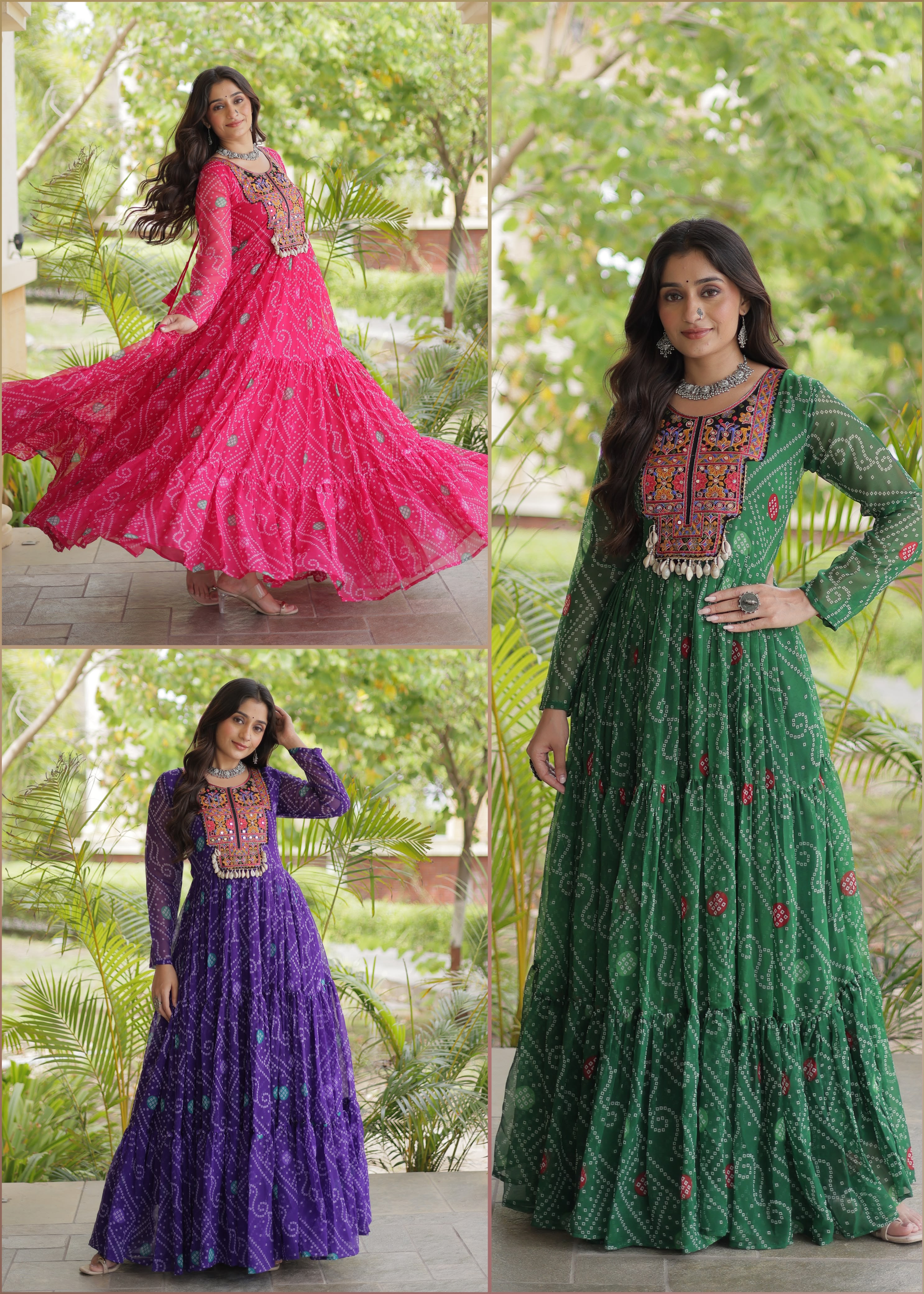 KA 1276 Bandhani Gown - view 5