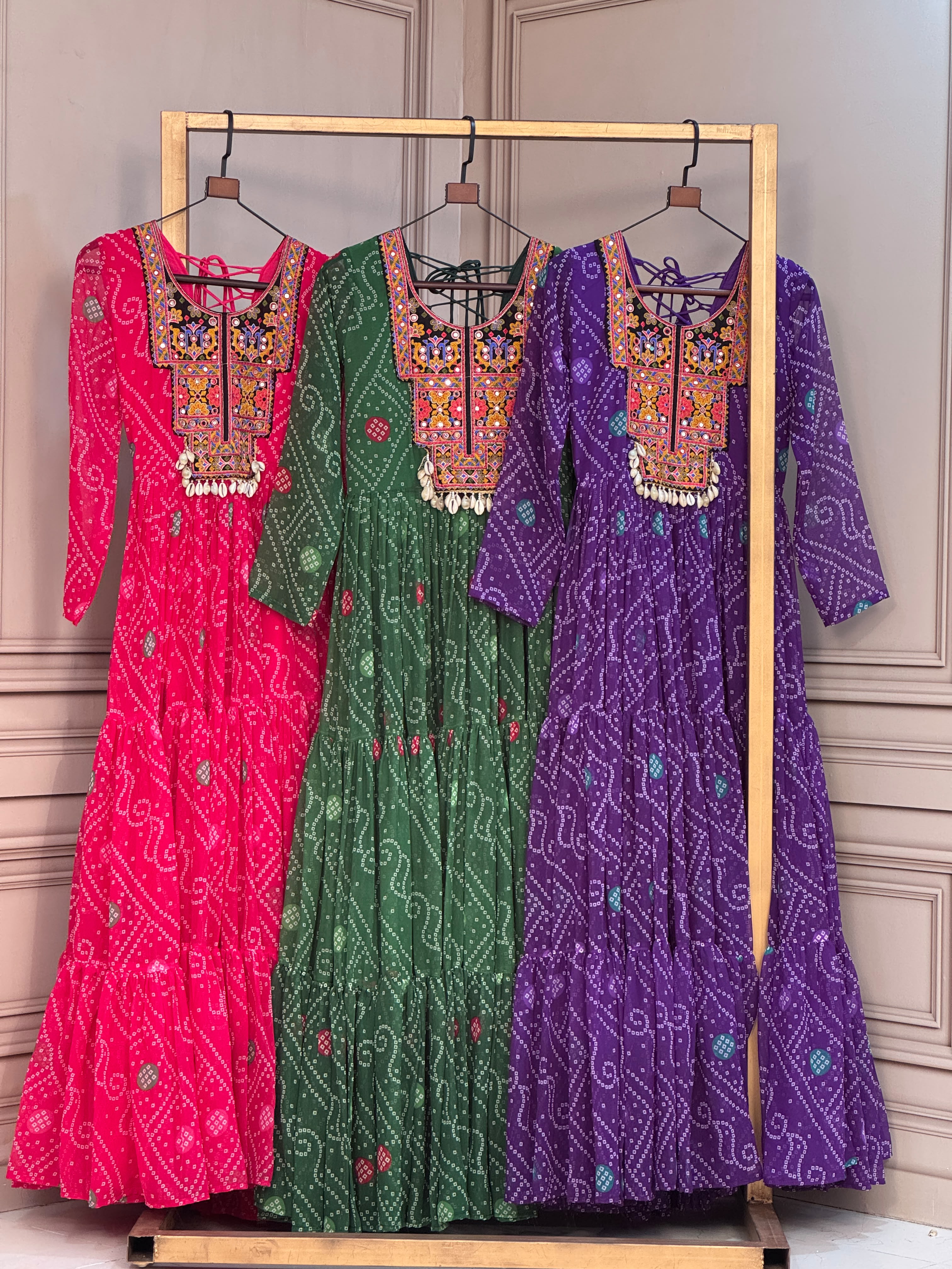 KA 1276 Bandhani Gown Design - view 4