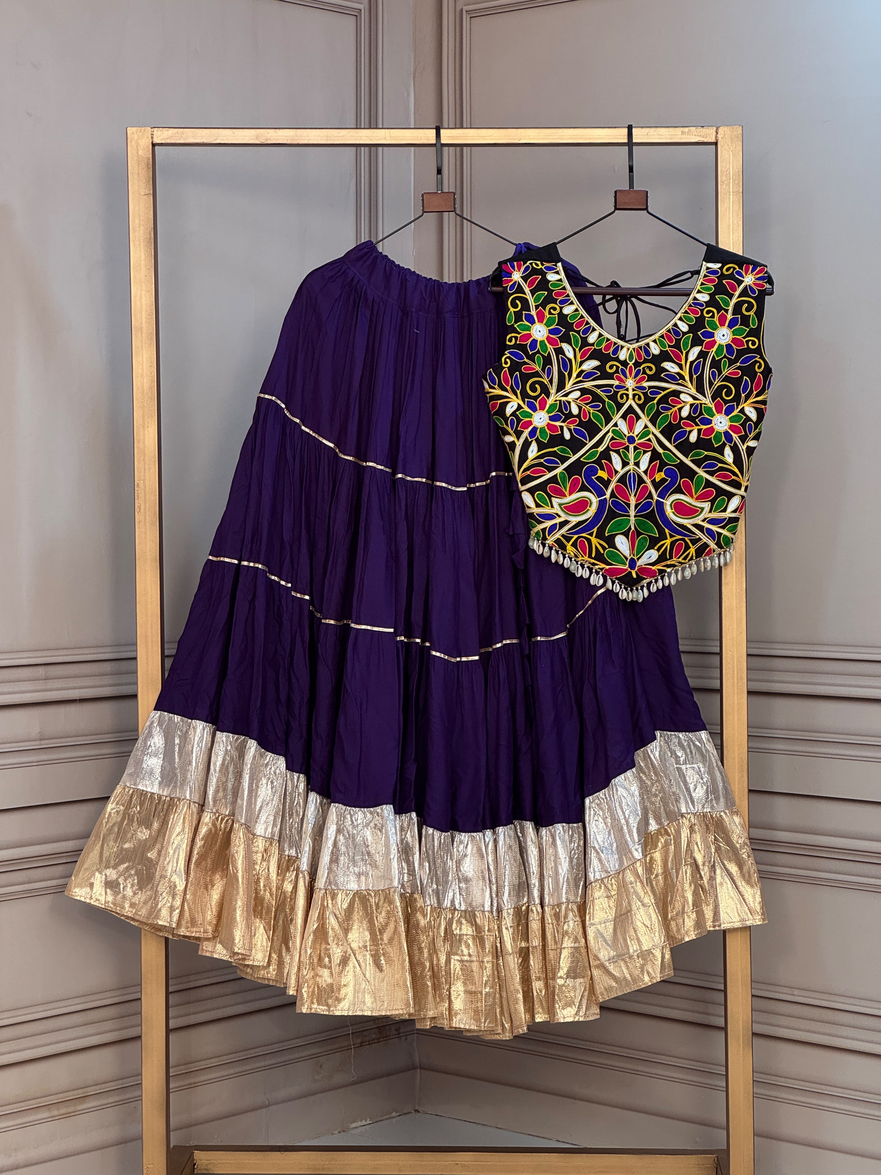 KA 5071 Black Rayon And Lampi Lehenga Choli - view 3