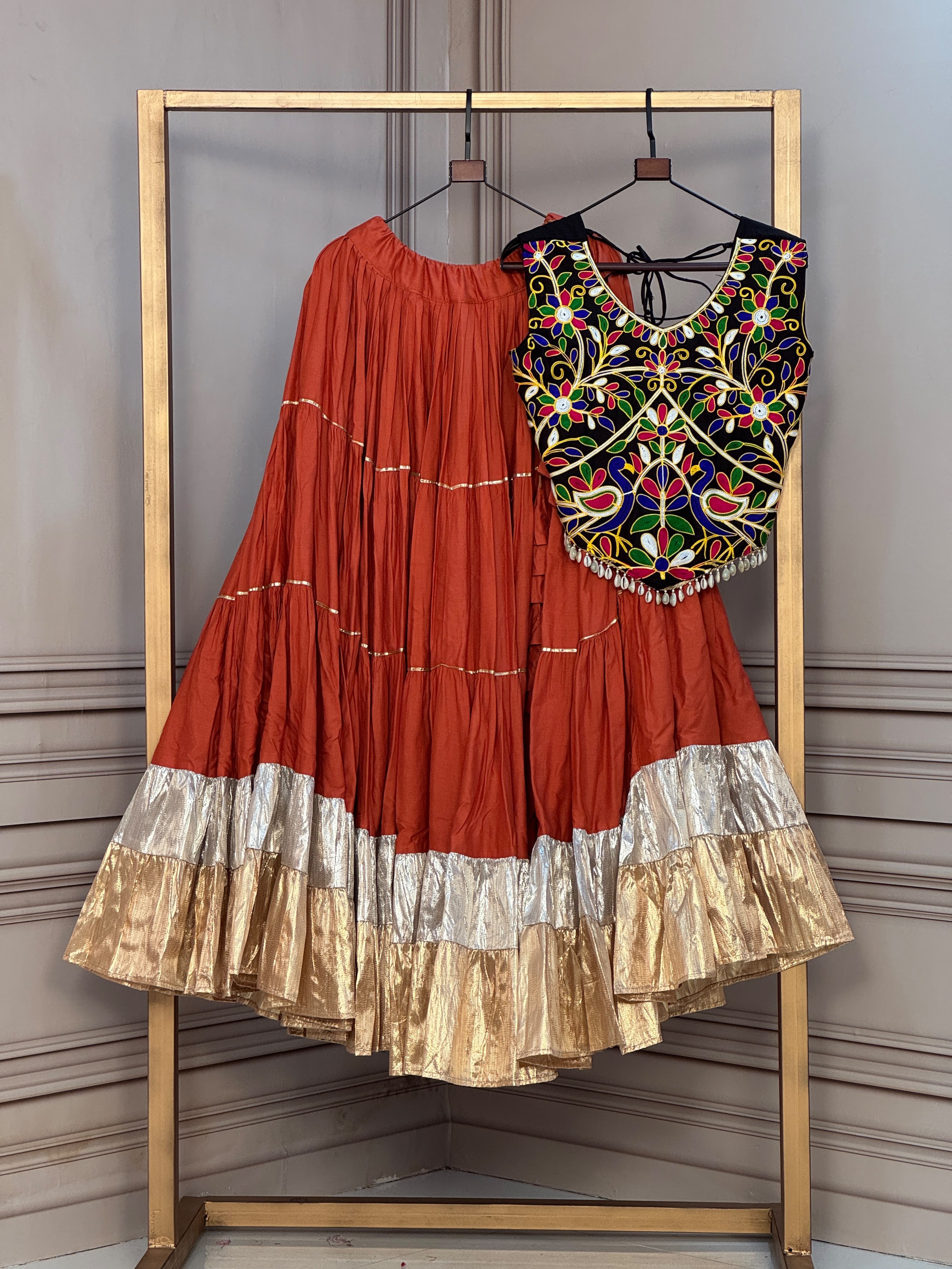 KA 5071 Black Rayon And Lampi Lehenga Choli - view 4