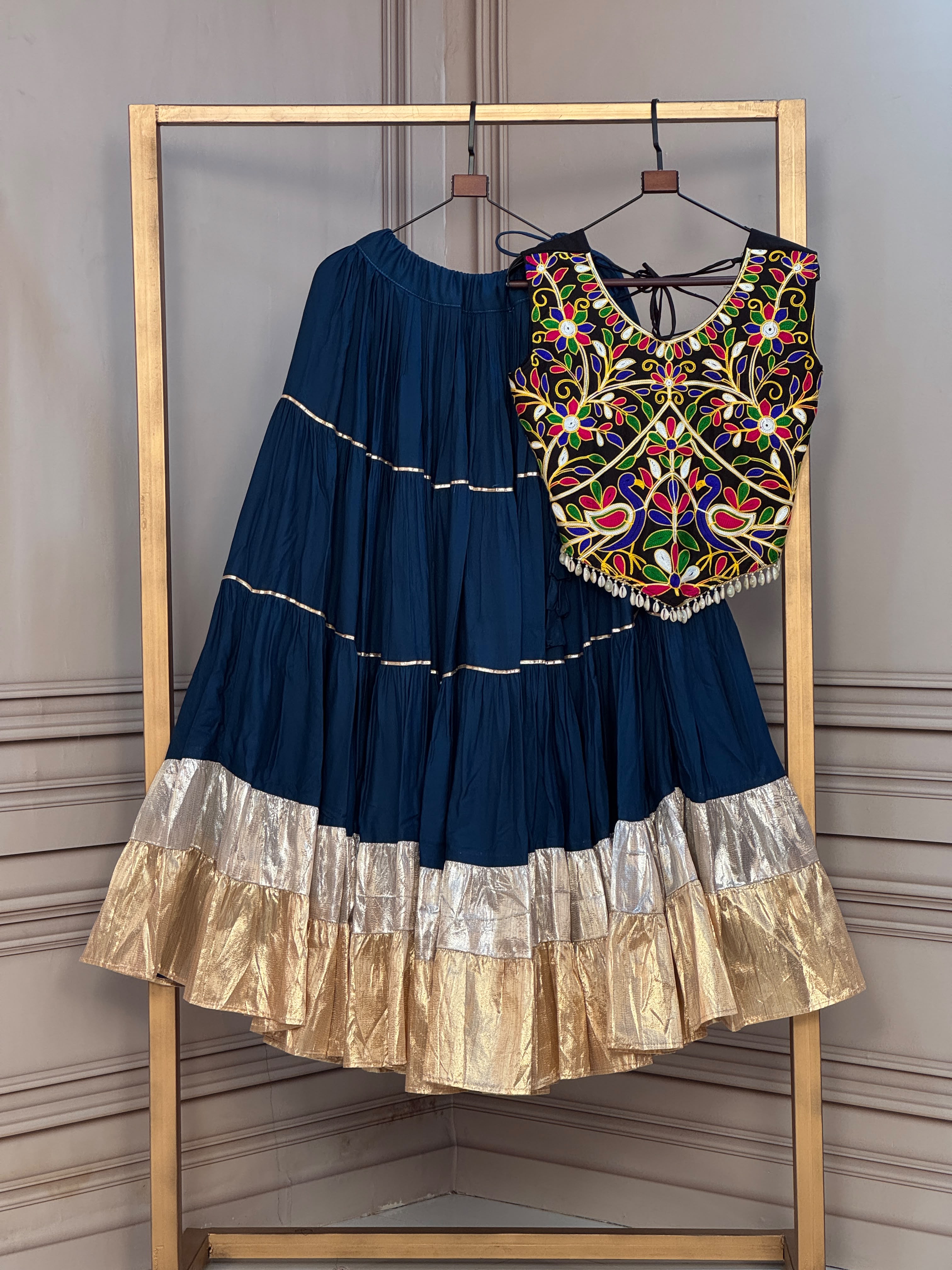 KA 5071 Black Rayon And Lampi Lehenga Choli - view 8