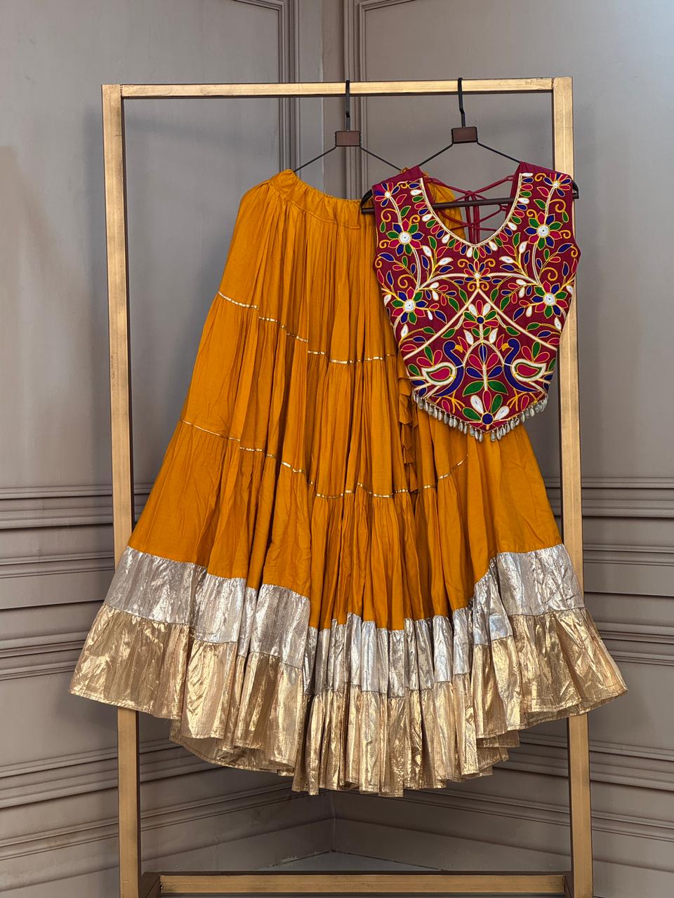 KA 5071 Maroon Rayon And Lampi Lehenga Choli