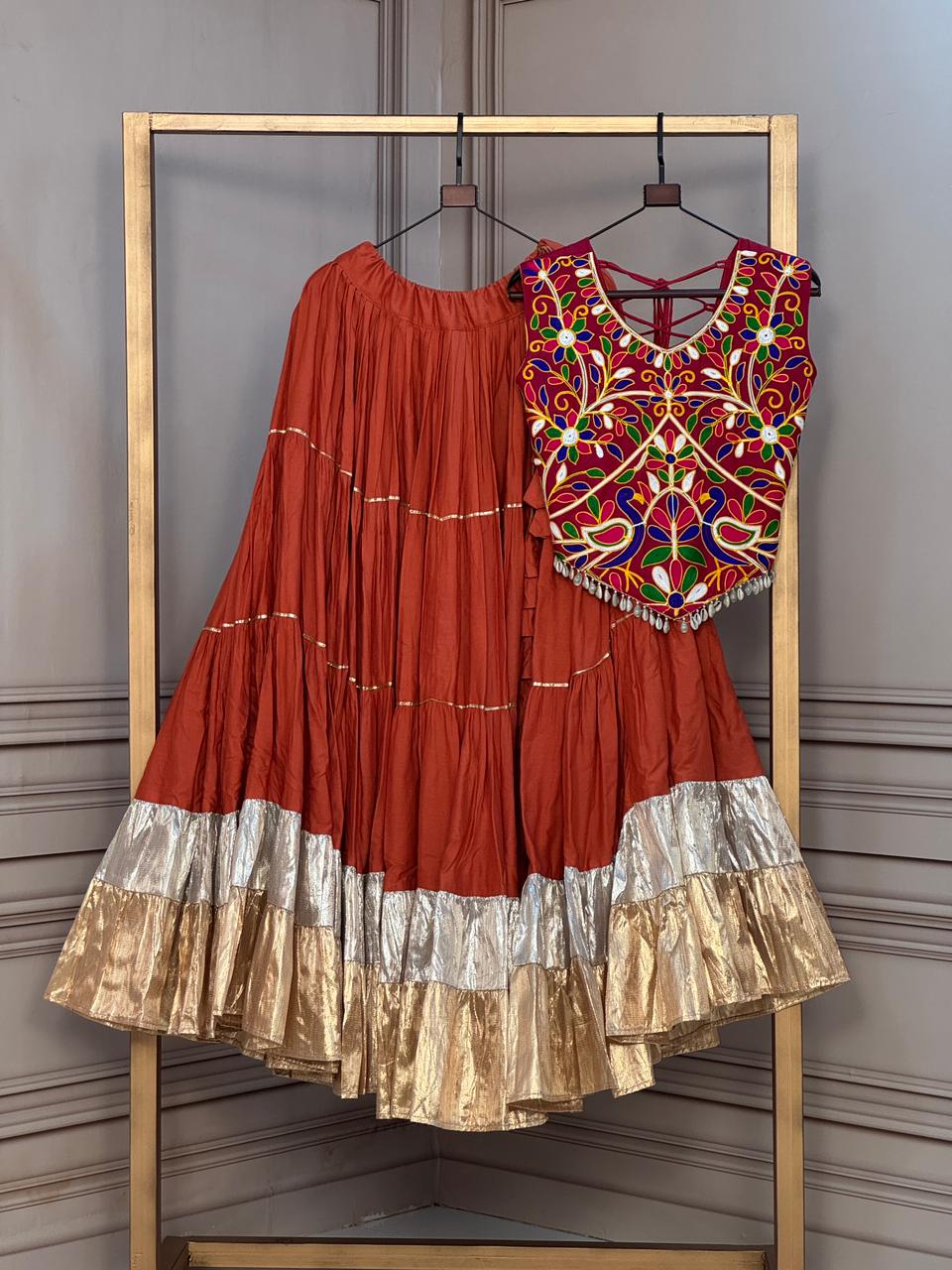 KA 5071 Maroon Rayon And Lampi Lehenga Choli - view 8