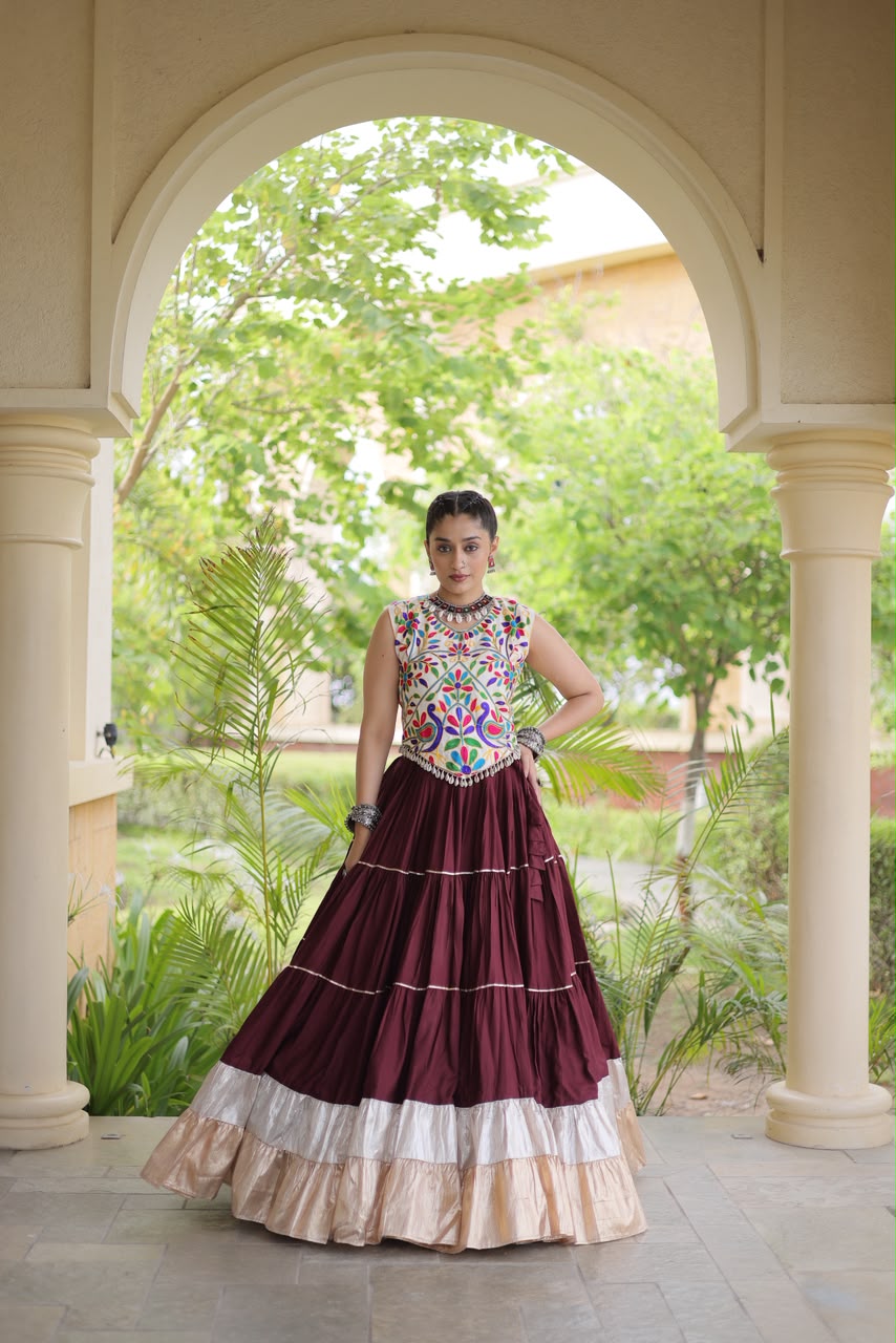 KA 5071 White Rayon And Lampi Lehenga Choli - view 10