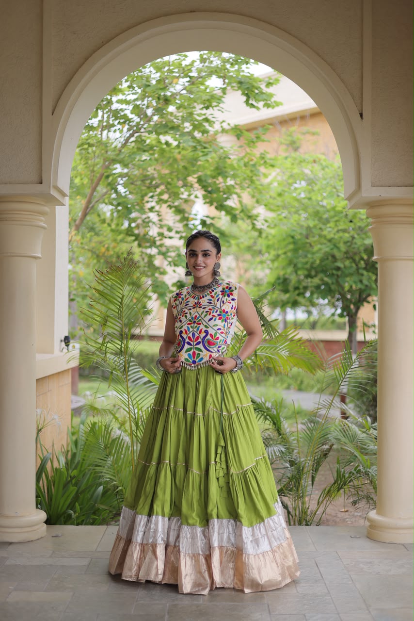 KA 5071 White Rayon And Lampi Lehenga Choli - view 11