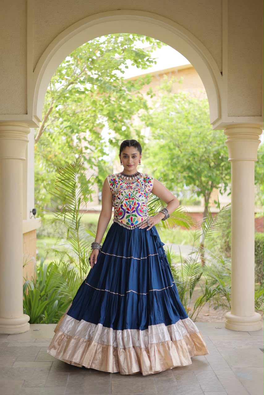 KA 5071 White Rayon And Lampi Lehenga Choli - view 14