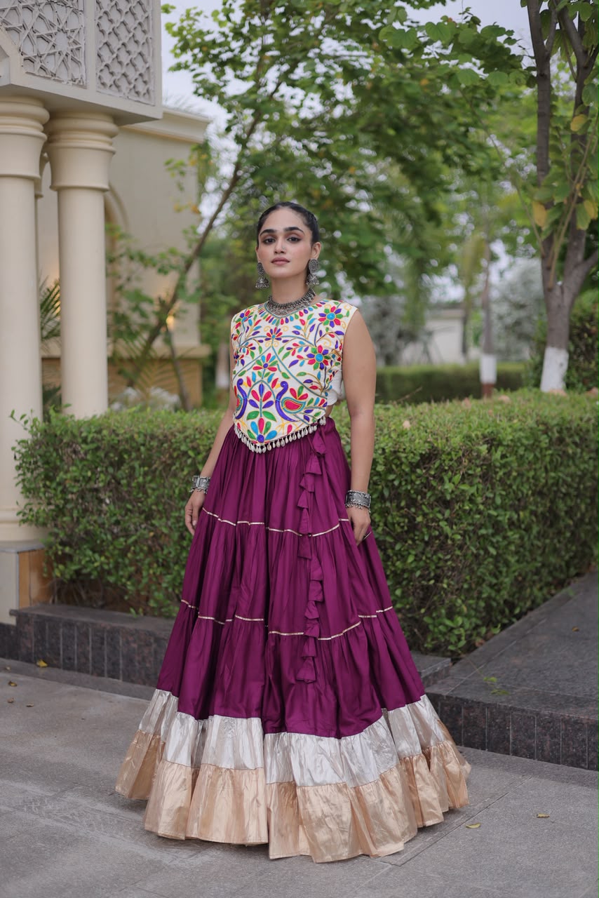KA 5071 White Rayon And Lampi Lehenga Choli - view 5
