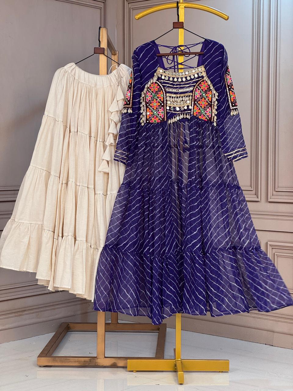 KA 5077 Laheriya Lehenga Choli - view 3