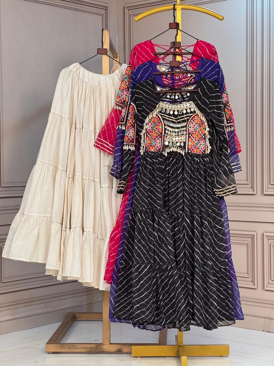 KA 5077 Laheriya Lehenga Choli - view 4