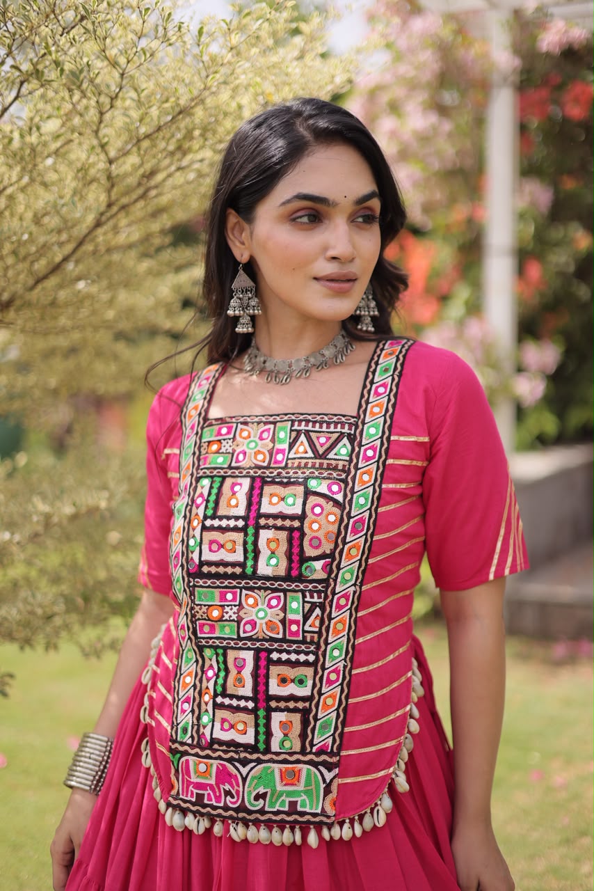 KA 5078 Kora Cotton Lehenga Choli
