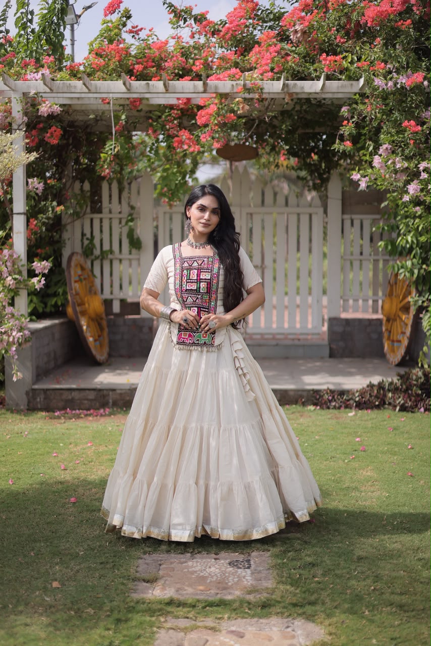 KA 5078 Kora Cotton Lehenga Choli - view 5