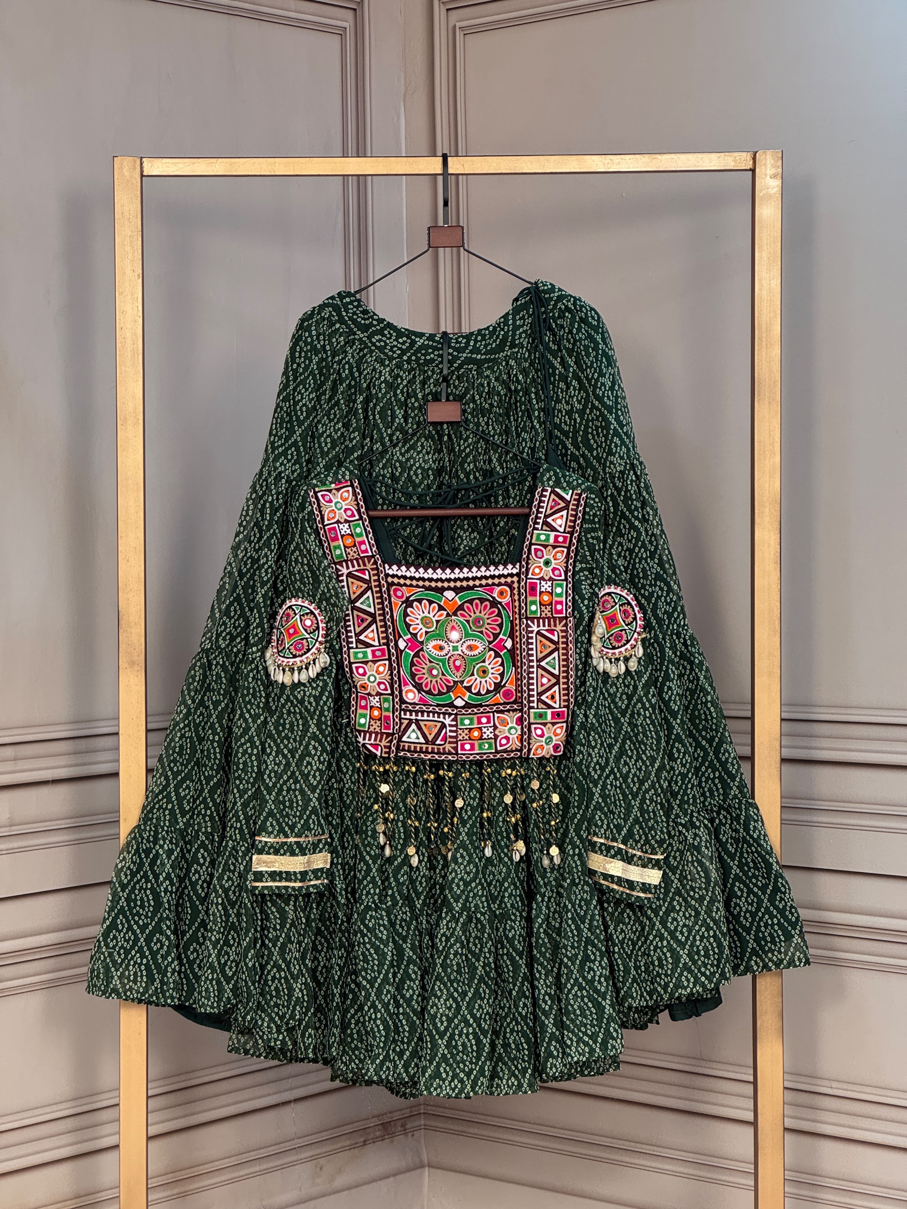 KA 5080 Bandhni Lehenga Choli