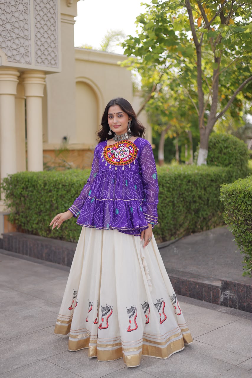 KA 5084 Kora Cotton Lehenga Choli - view 4