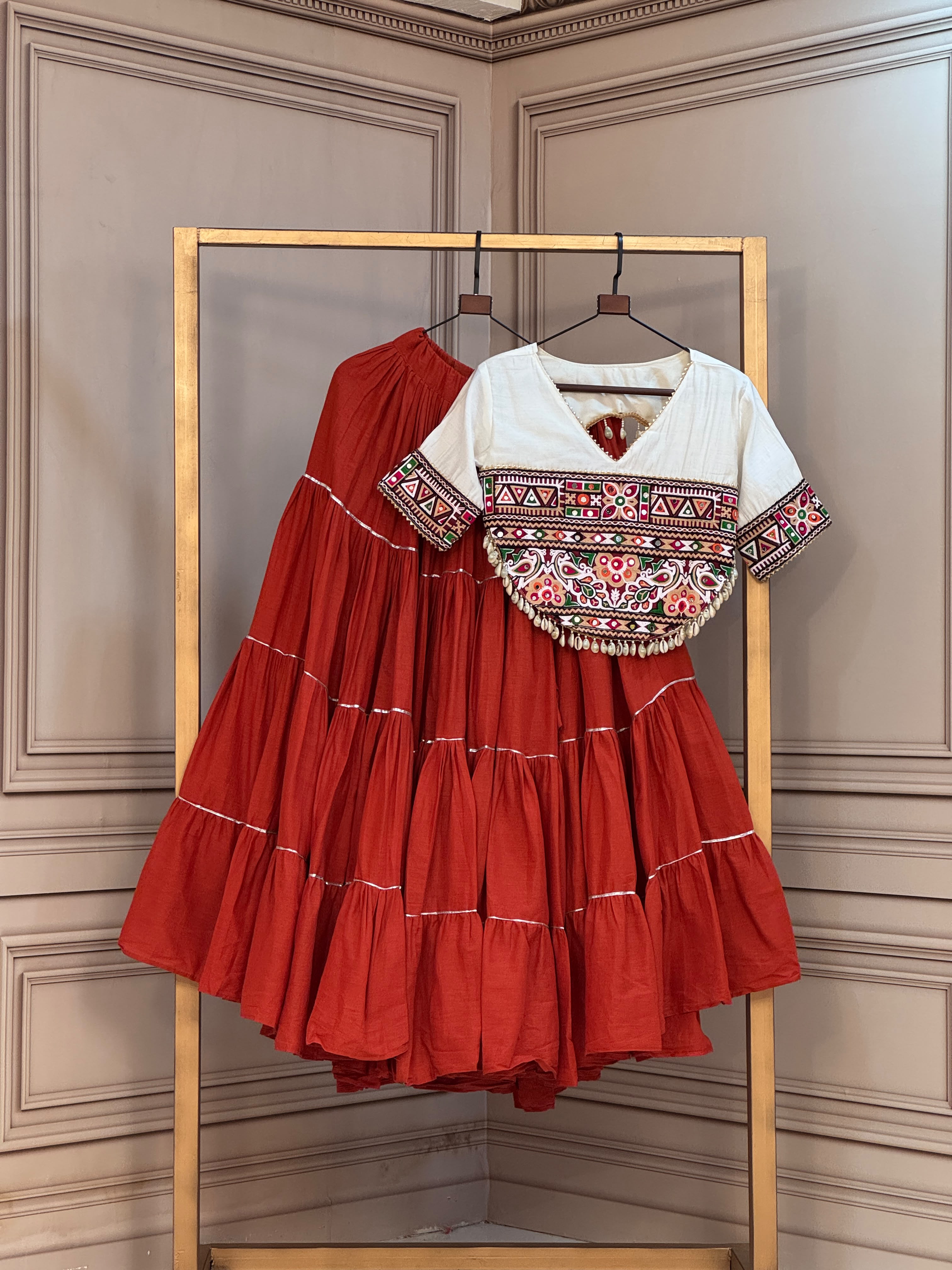 KA 5086 Kora Cotton Lehenga Choli - view 4