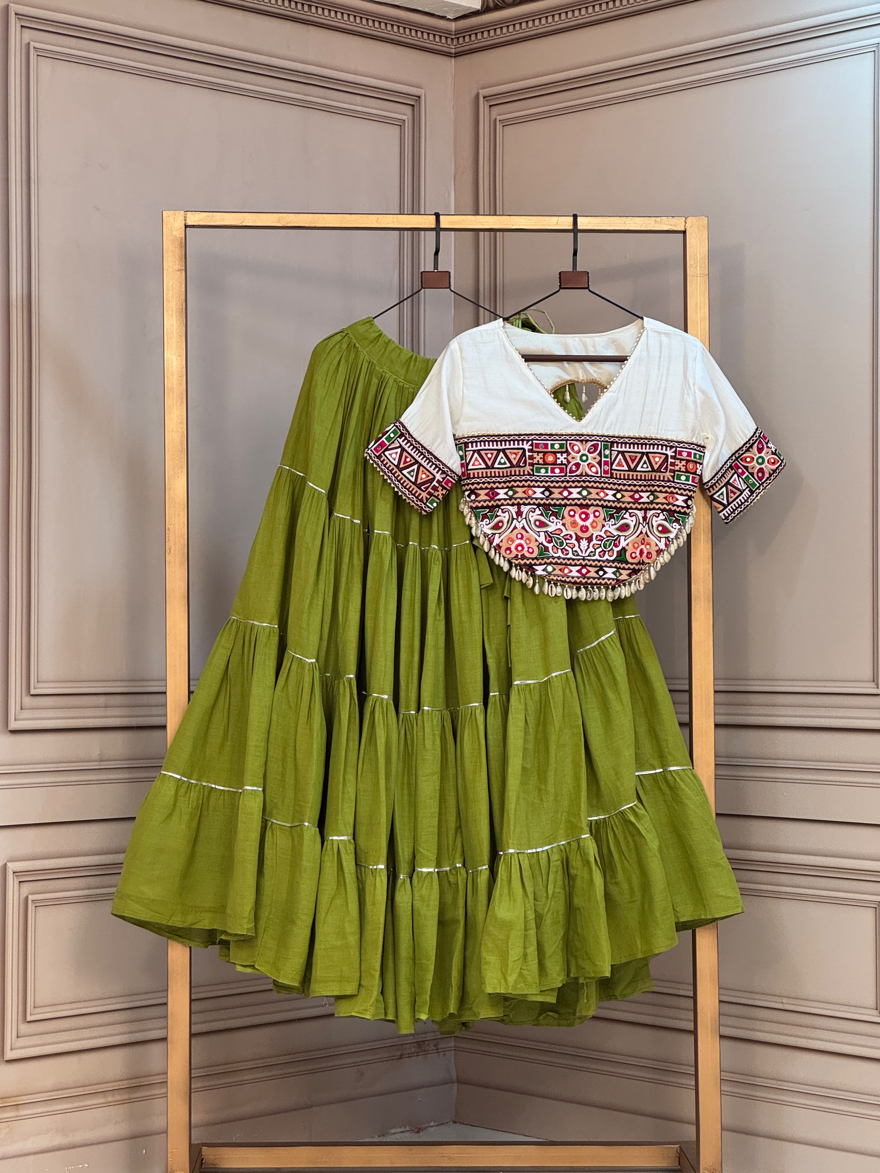 KA 5086 Kora Cotton Lehenga Choli - view 5