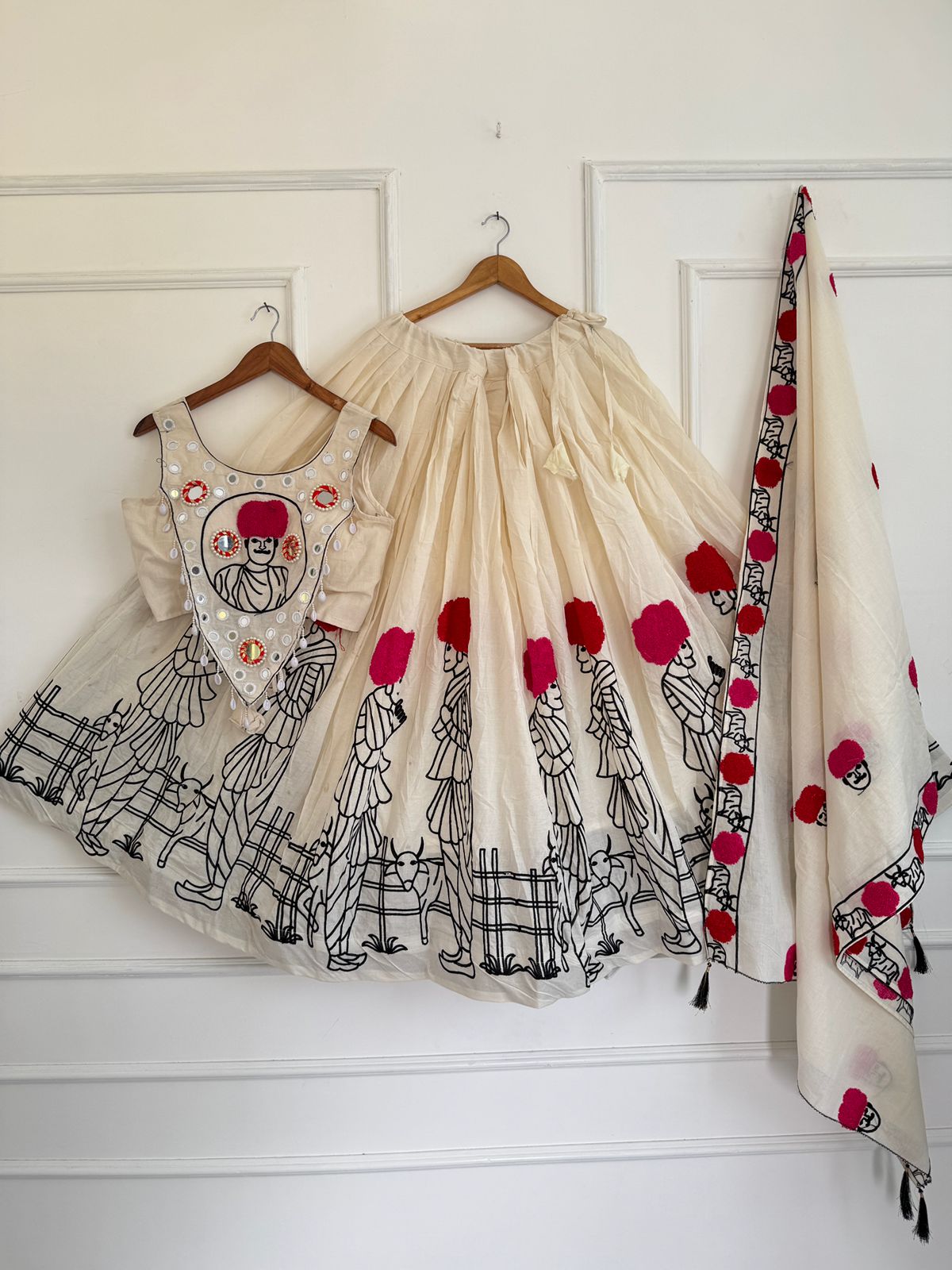 Khadi Cotton Lehenga Choli - view 3