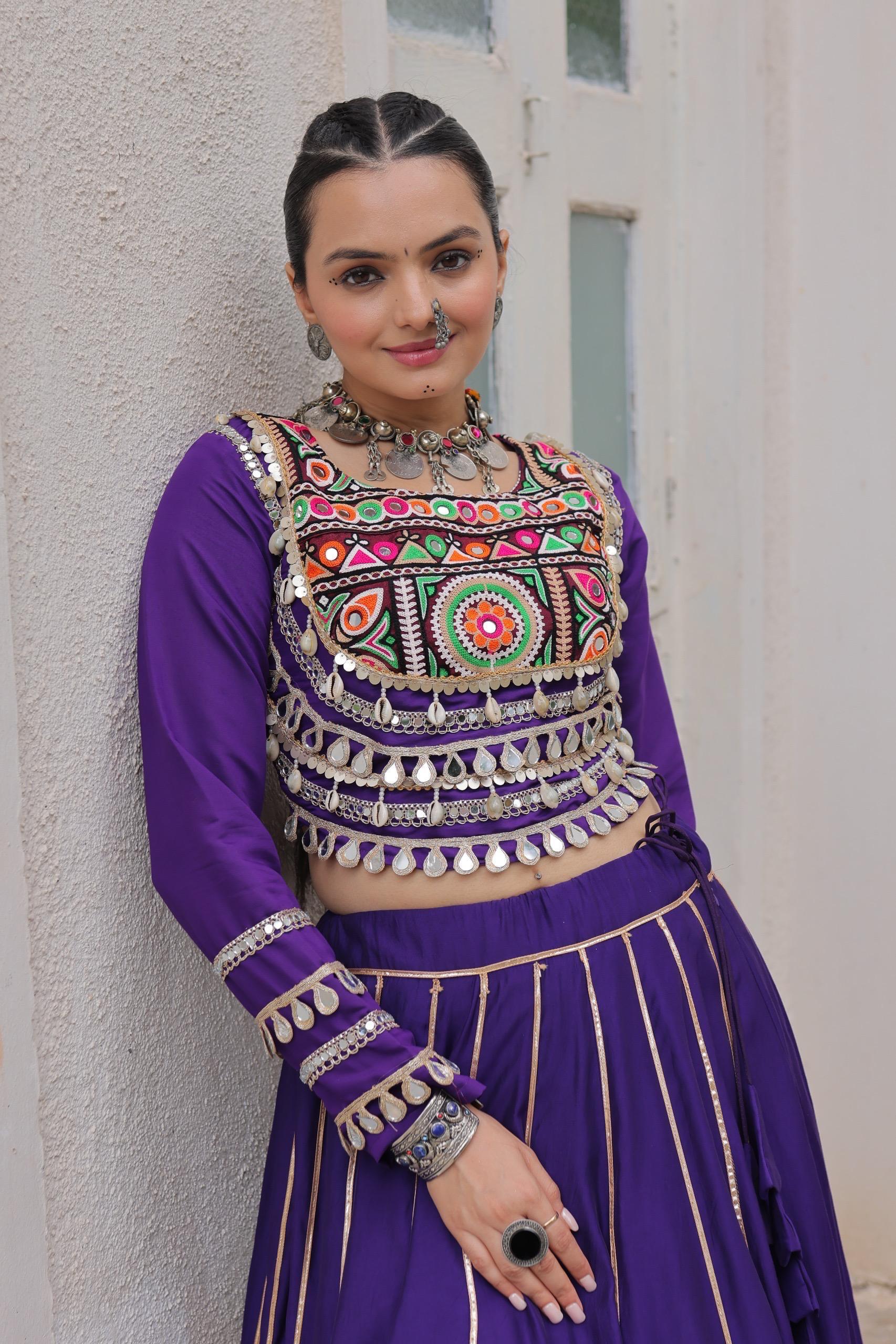 LW 7145 Maroon Roman Fabric Lehenga Choli