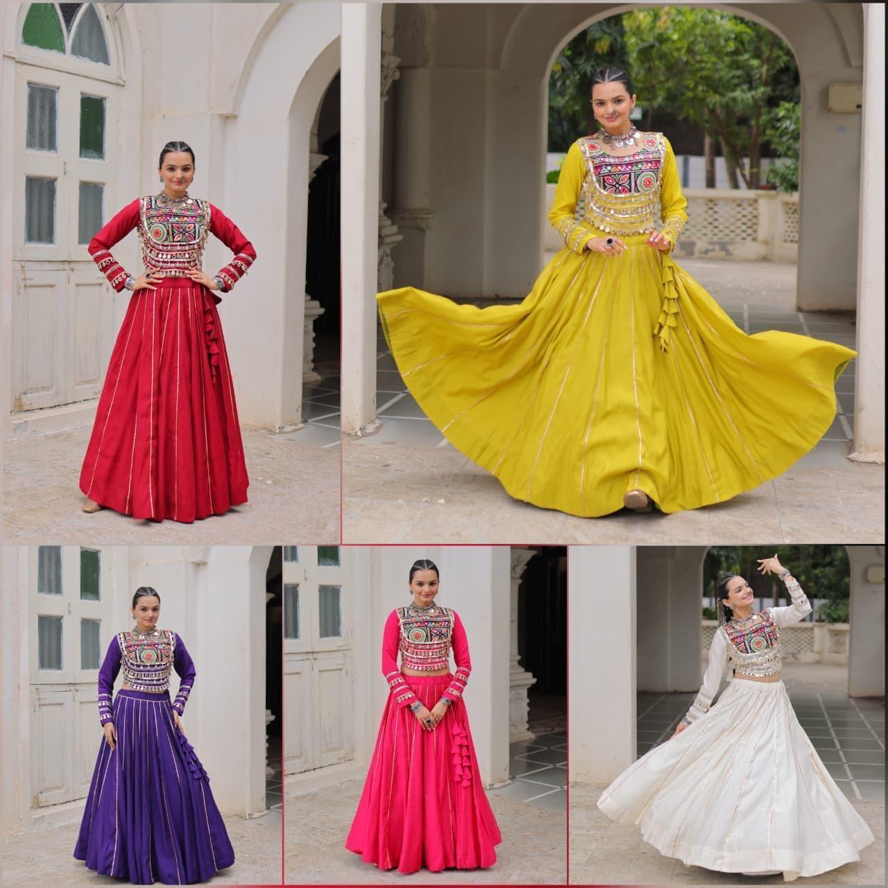 LW 7145 Maroon Roman Fabric Lehenga Choli - view 7
