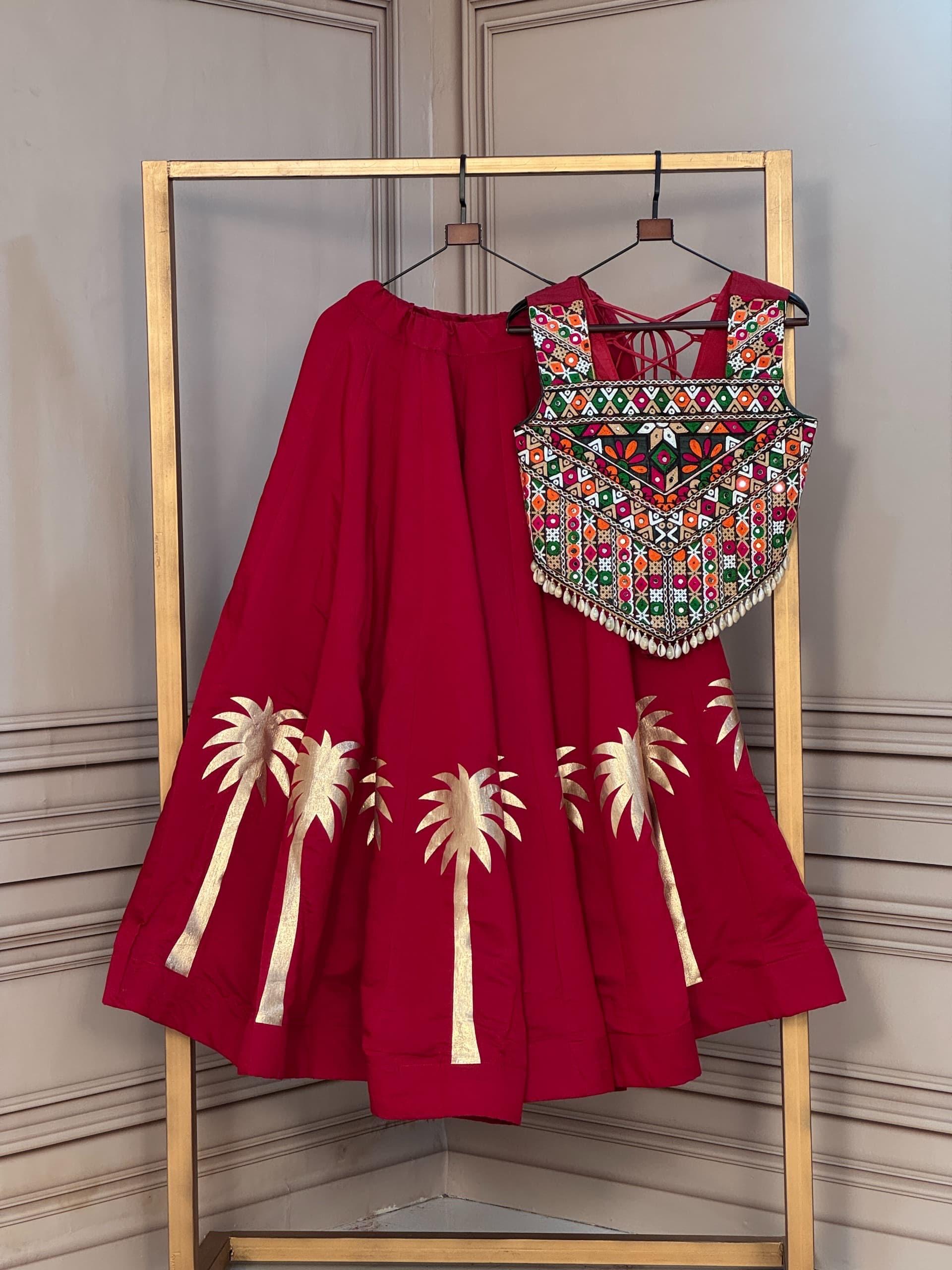 LW 7171 Maroon Full Stitched Lehenga Choli - view 5