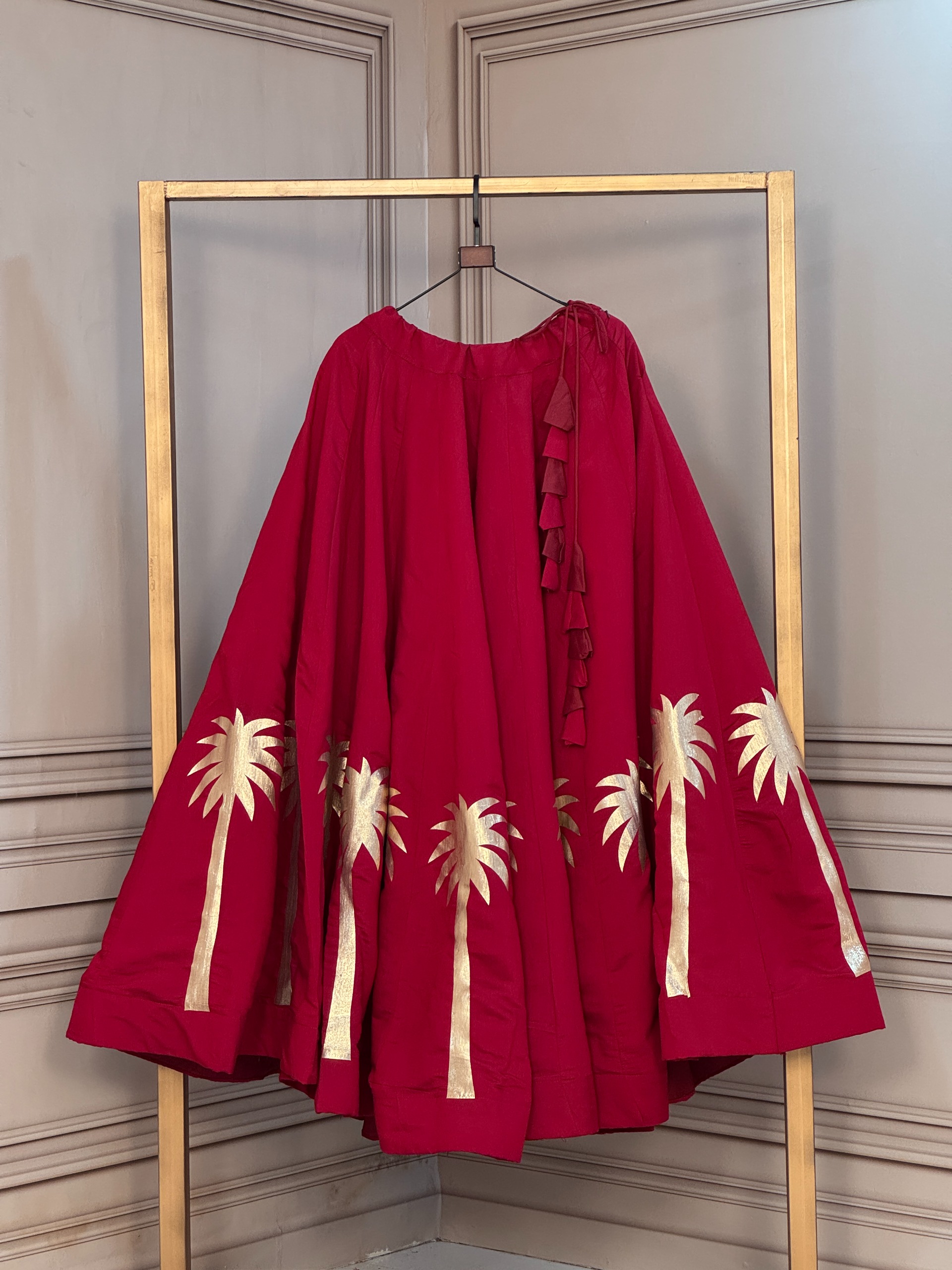 LW 7171 Maroon Roman Lehenga Choli - view 7