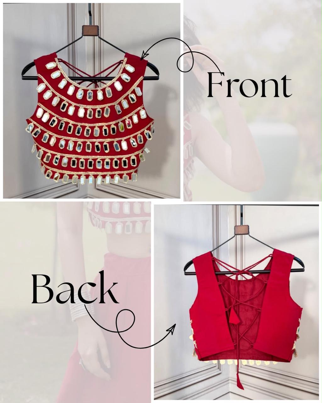 LW 7173 Maroon Roman Silk Blouse - view 4