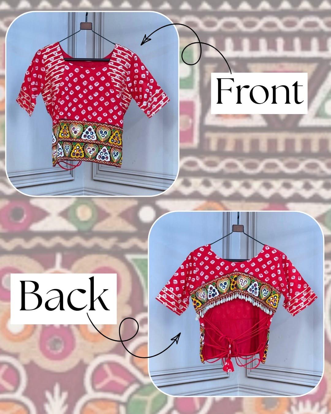 LW 7180 Cotton Bandhej Blouse - view 3