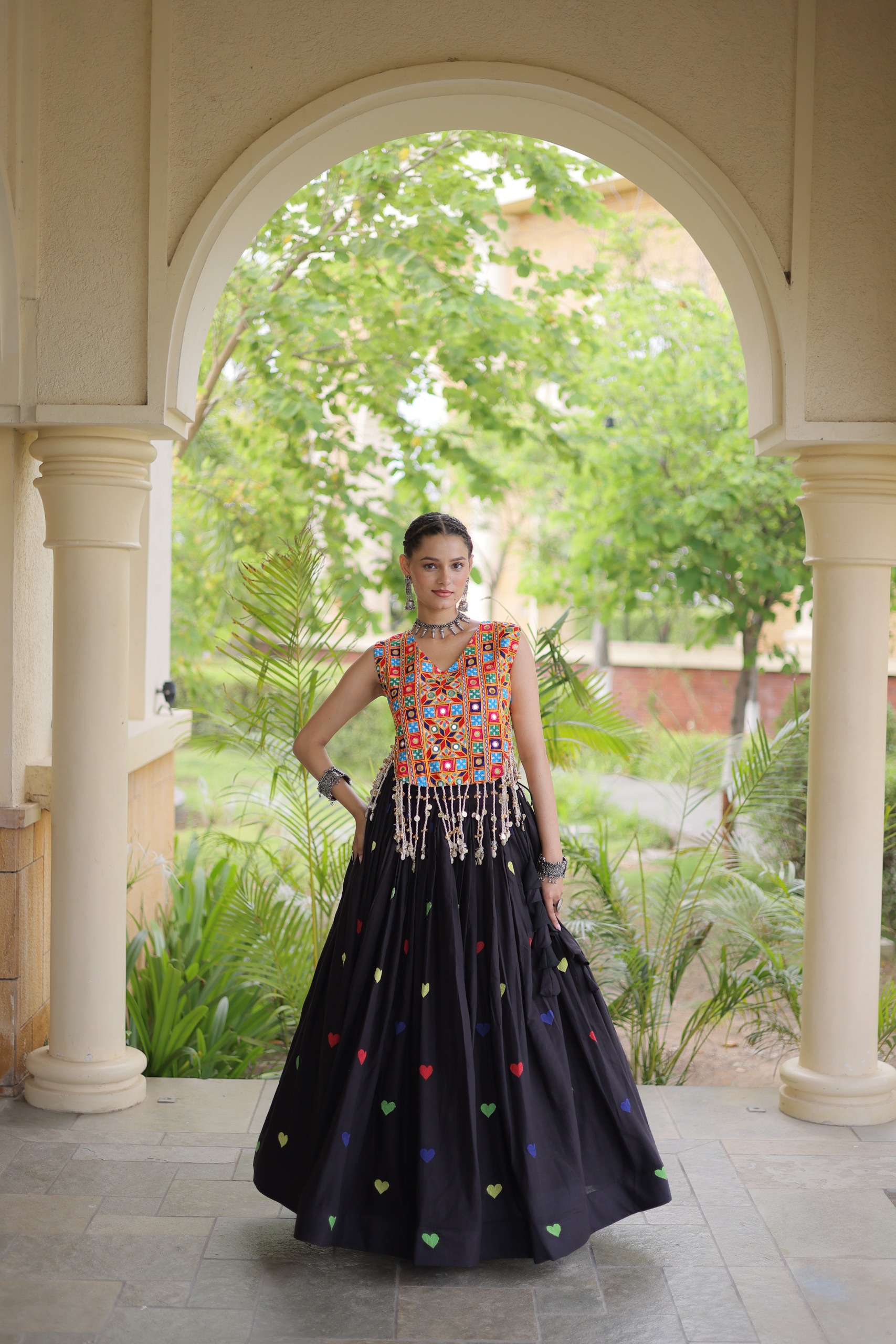 LW 7181 Wine Cora Cotton Lehenga Choli - view 2