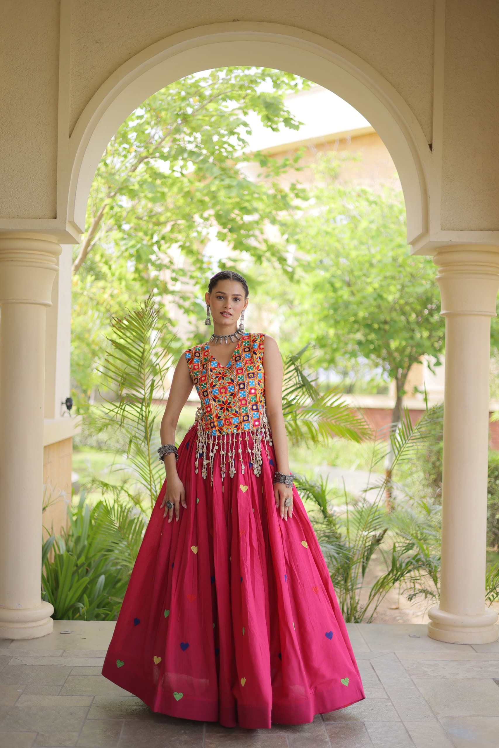 LW 7181 Wine Cora Cotton Lehenga Choli - view 5