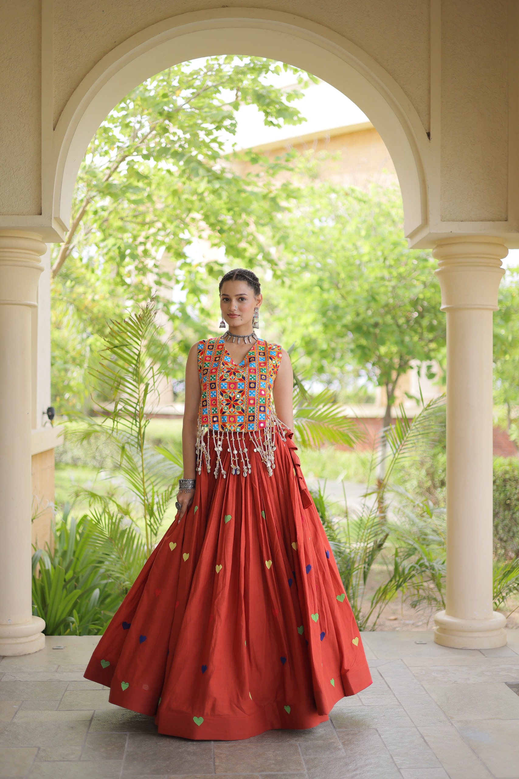 LW 7181 Wine Cora Cotton Lehenga Choli - view 6