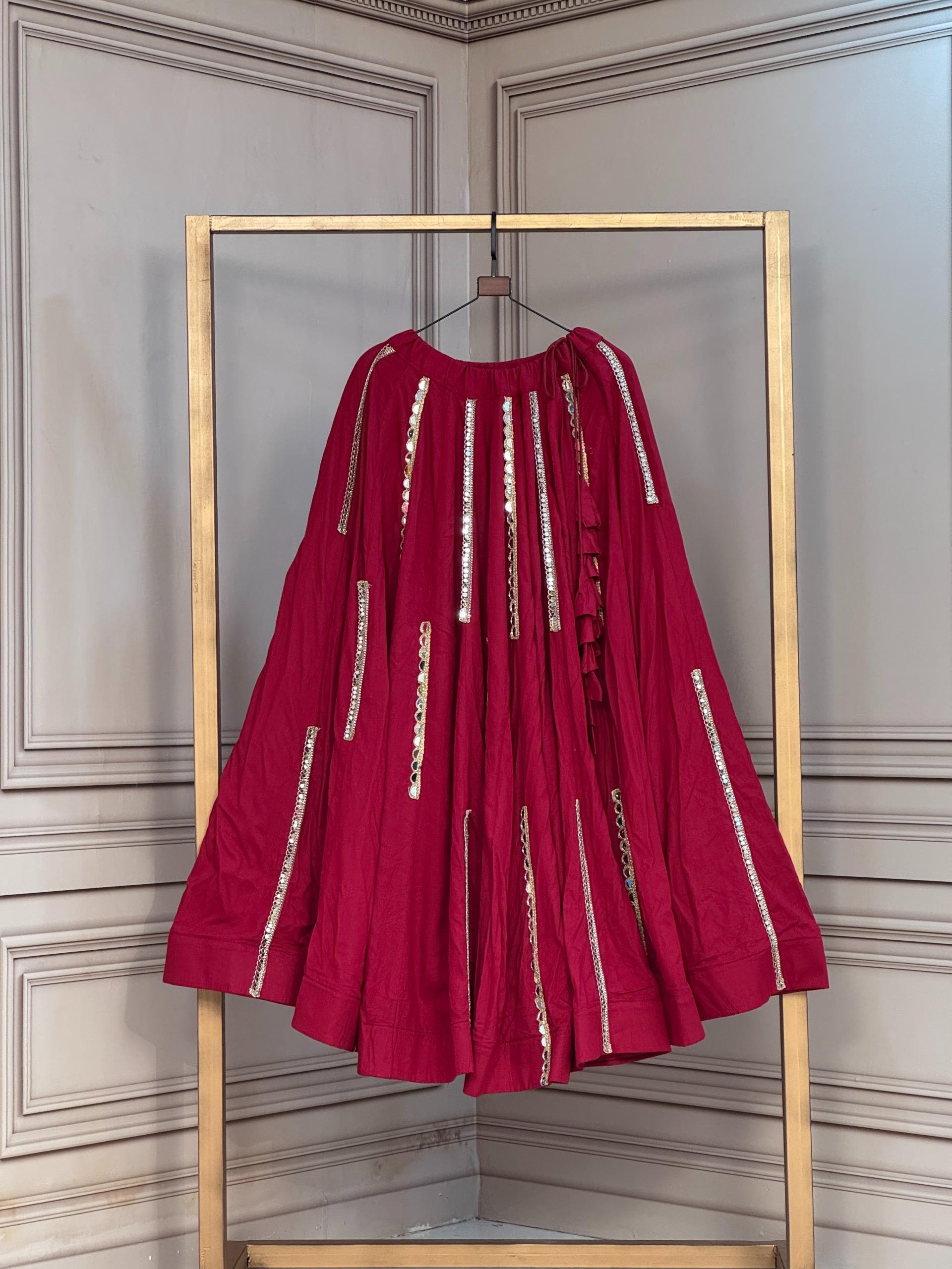 LW 7185 Maroon Rayon Design