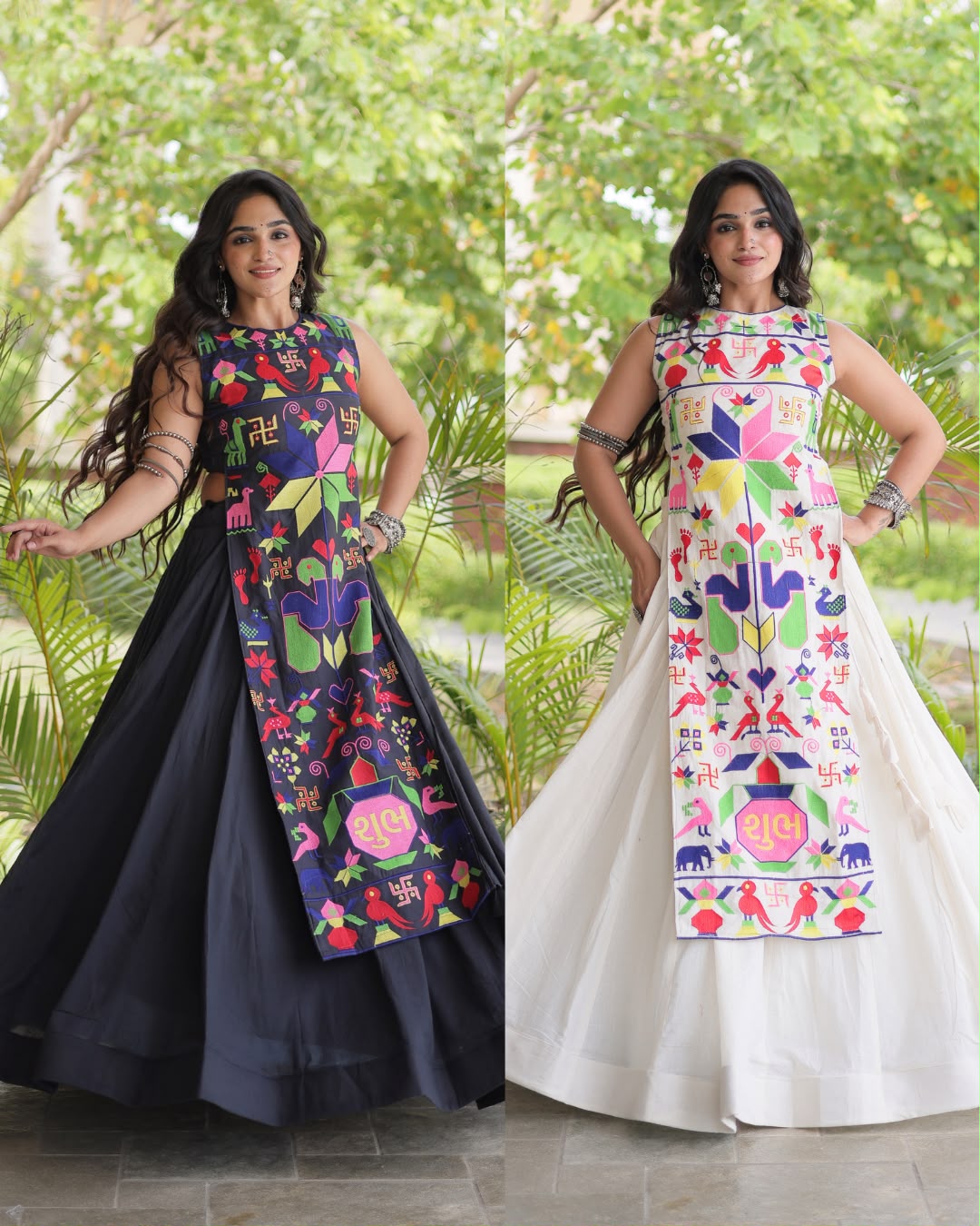 LW 7188 Black Cora Cotton Lehenga Choli - view 4