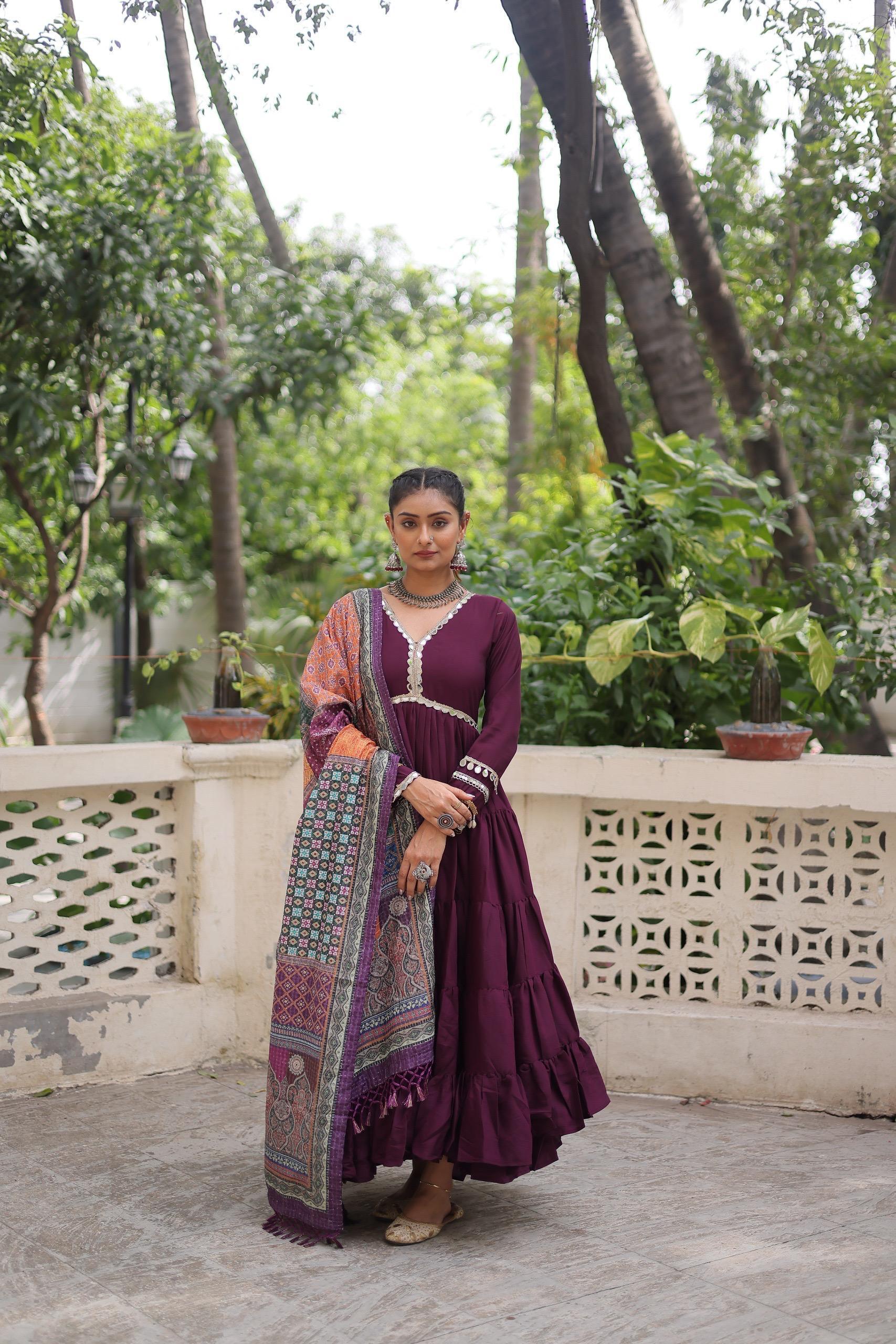 LW 9275 Wine Roman Fabrics Gown Design