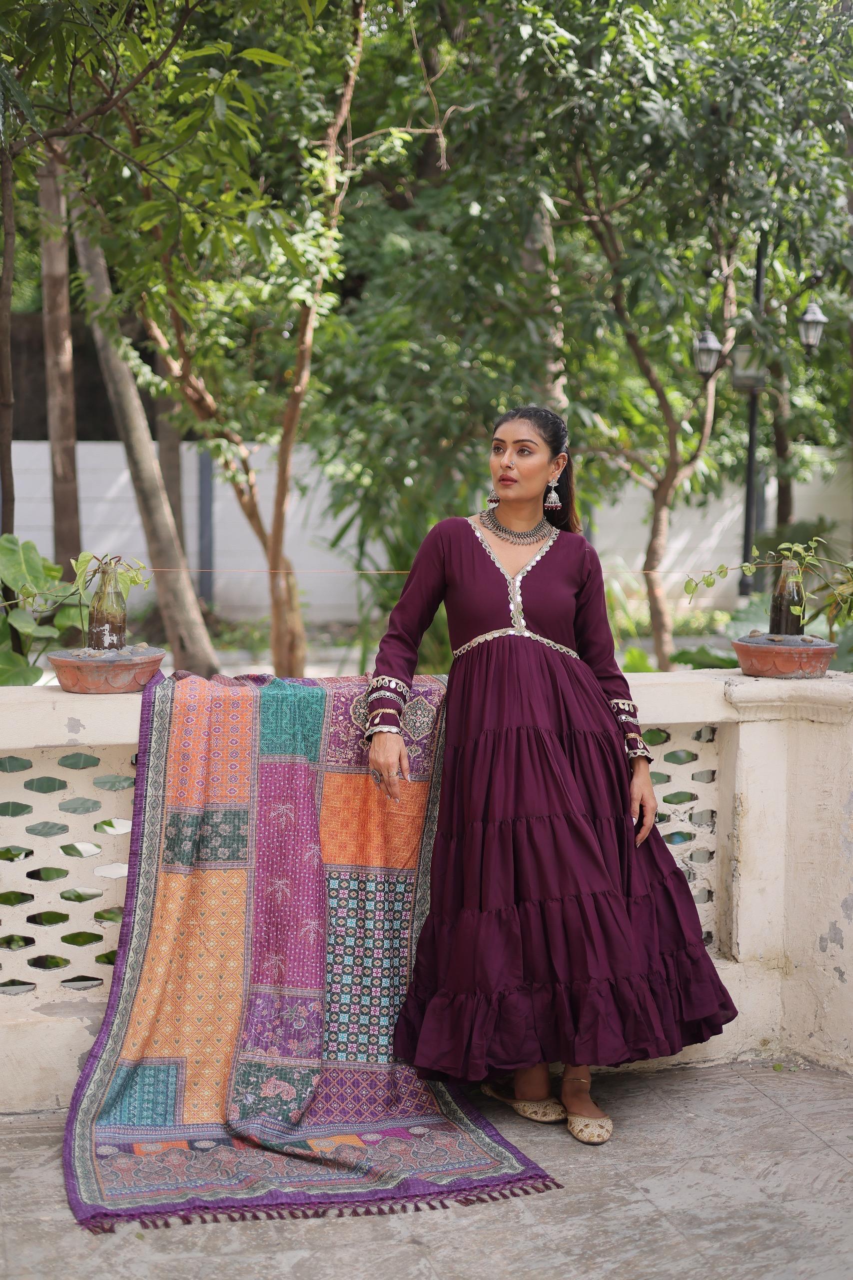 LW 9275 Wine Roman Fabrics Gown Design - view 4