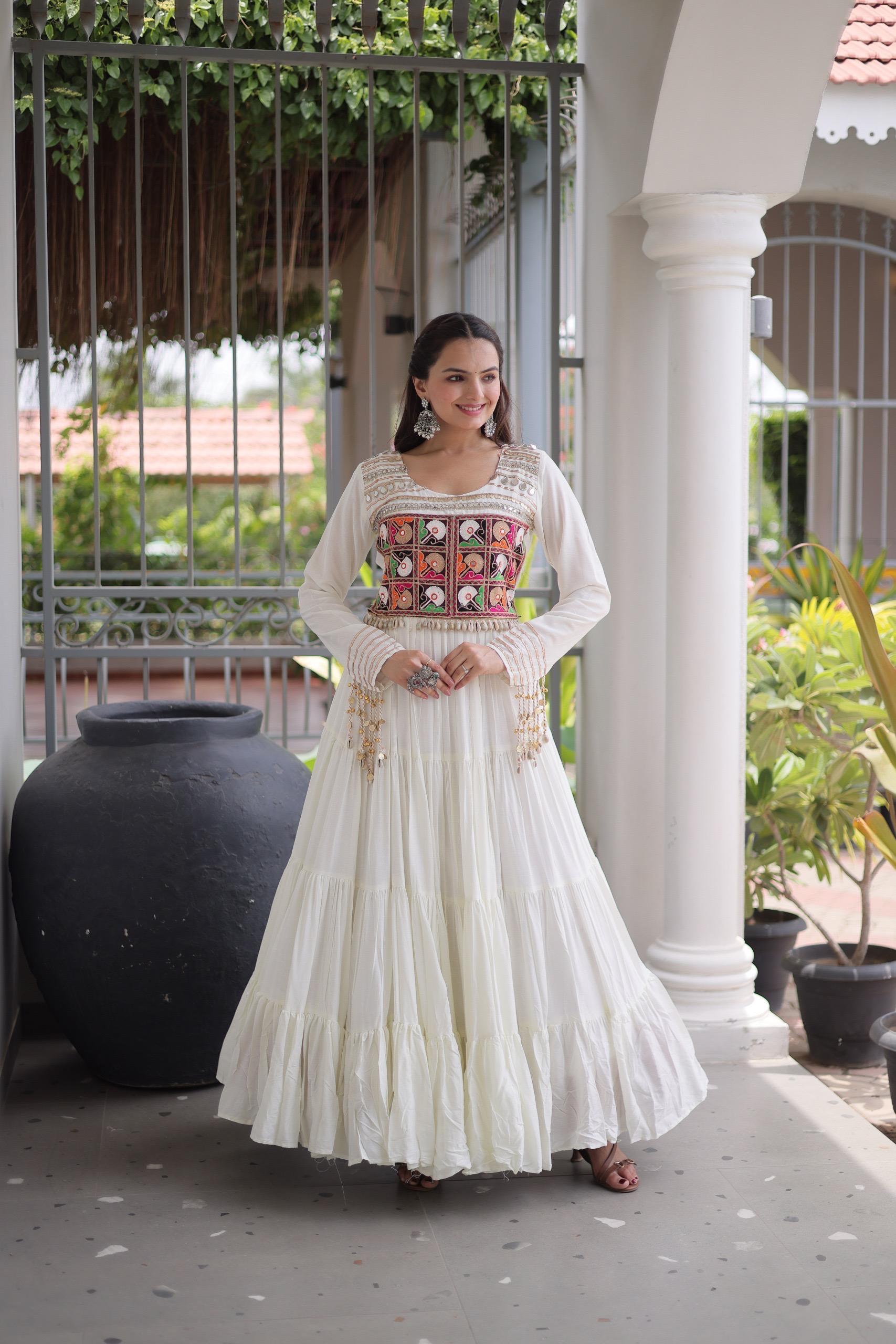 LW 9344 Maroon 14 Kg Reyon Gown Design - view 3