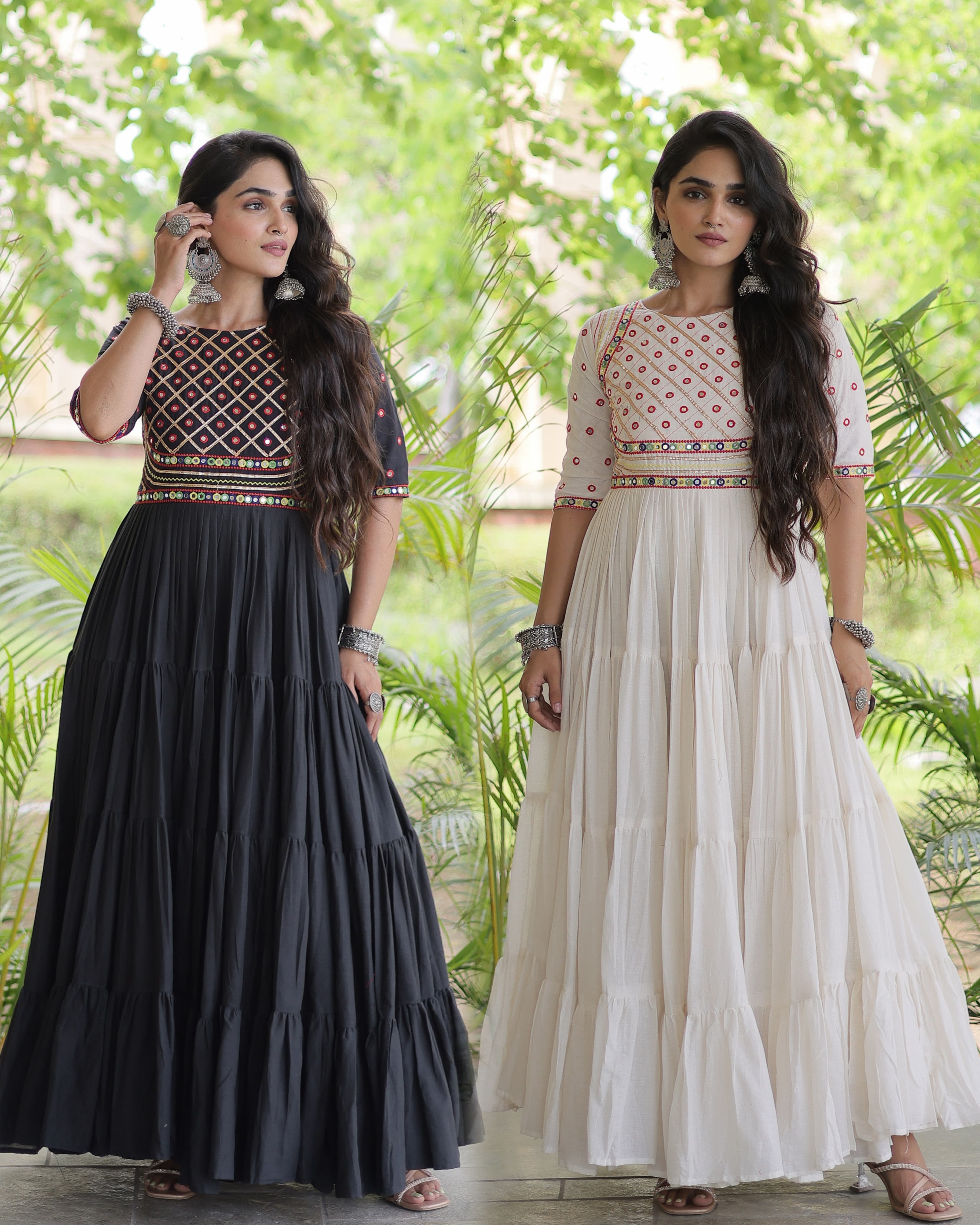 LW 9346 Black Kora Cotton Gown Design - view 4