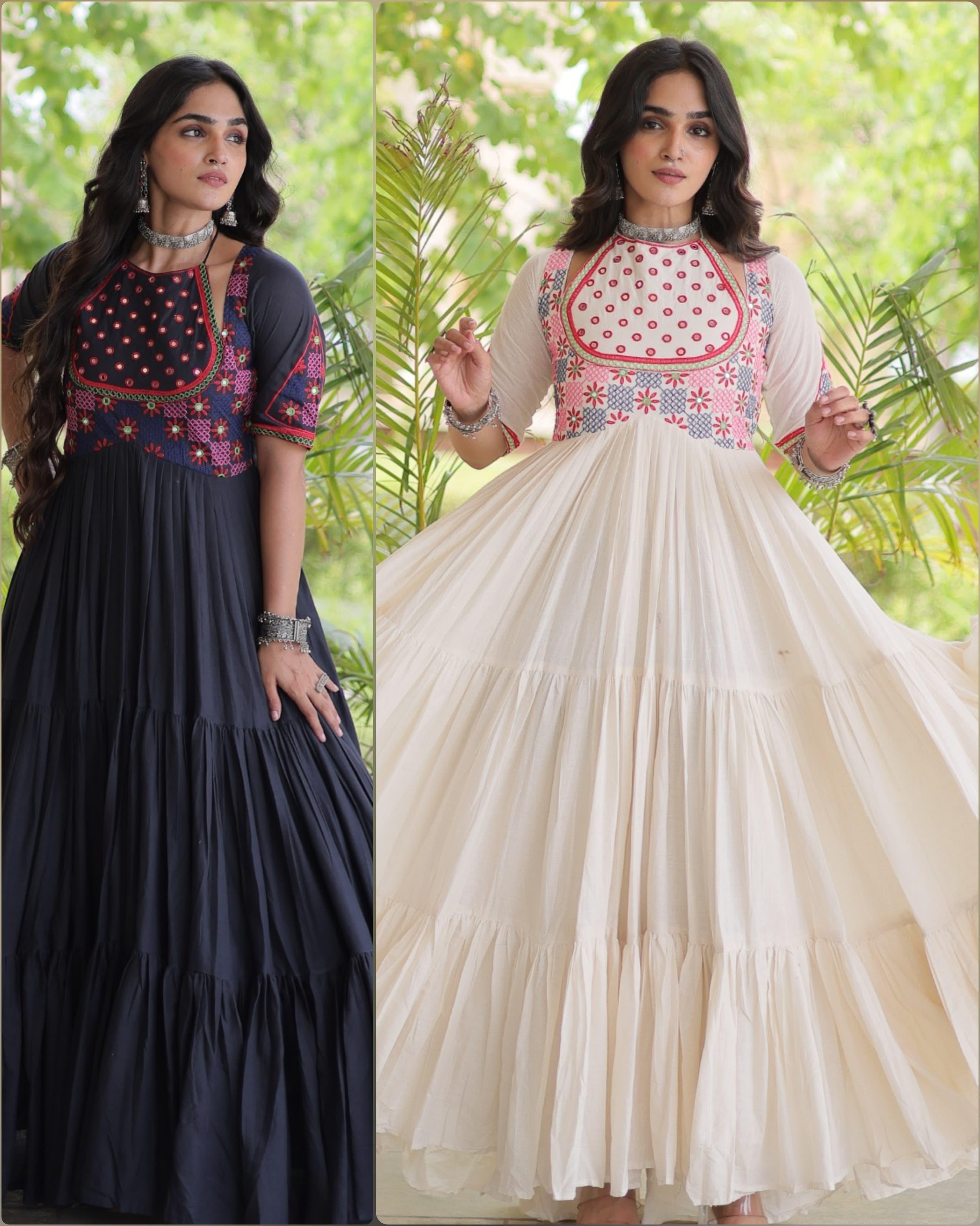 LW 9348 Black Kora Cotton Gown Design - view 4