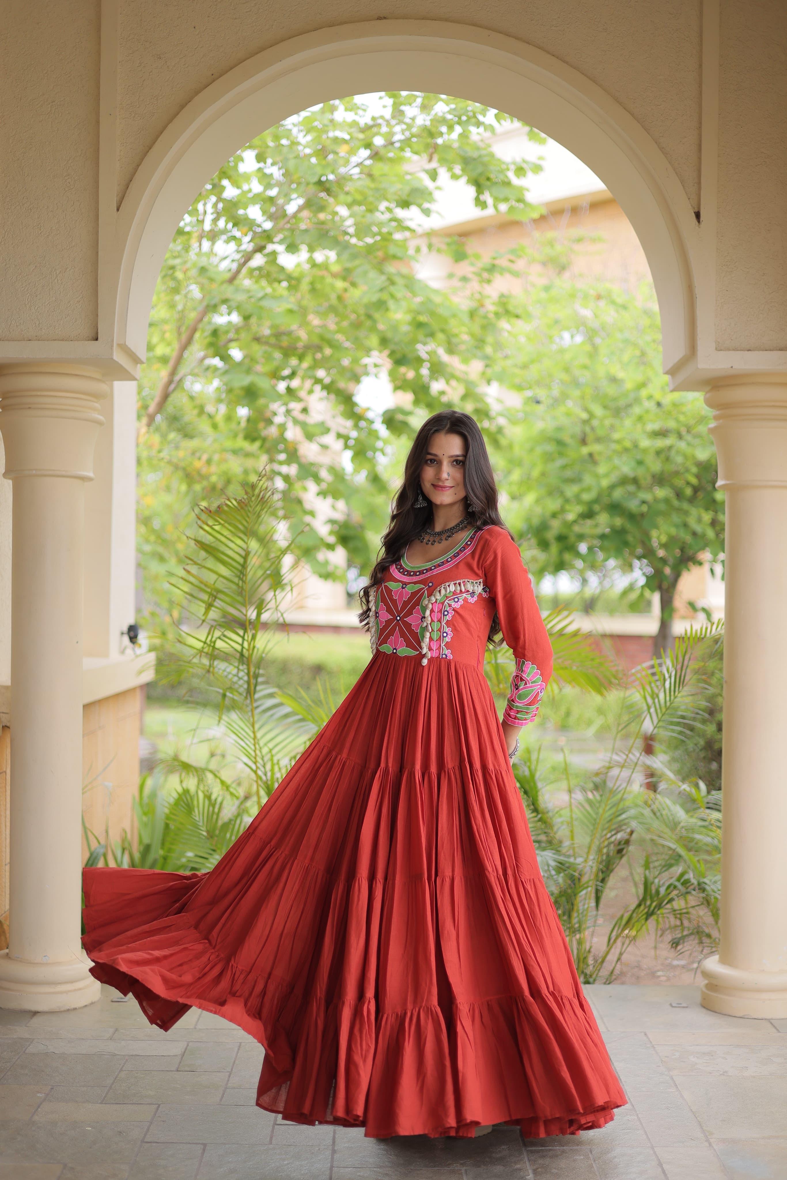 LW 9350 Purple Kora Cotton Gown Design - view 3
